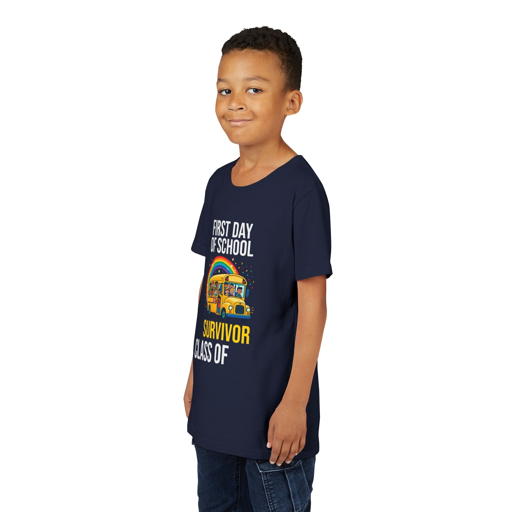 First Day Of School Survivor T-Shirt — Funny Back To School Kids Gift Tee