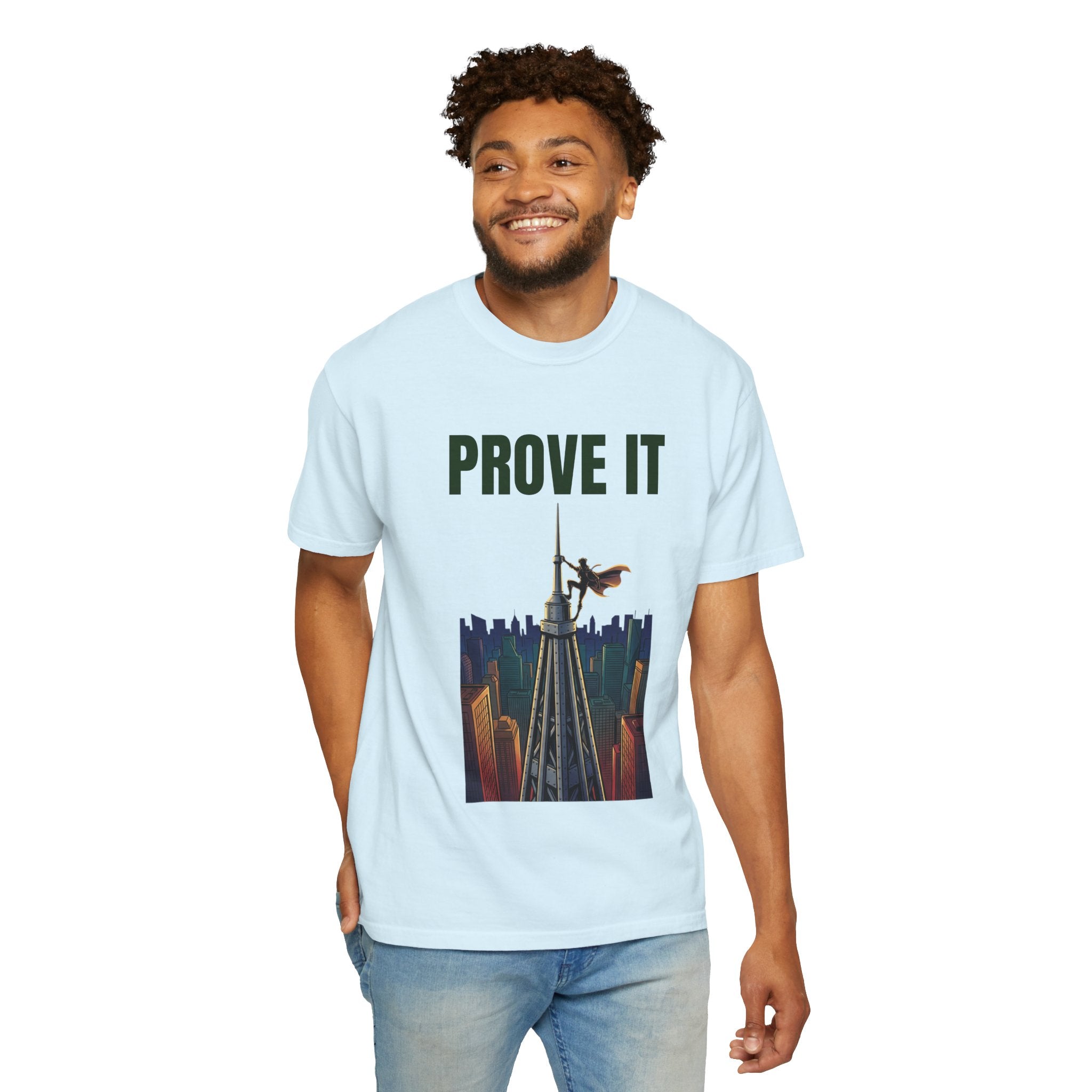 Prove It T‑Shirt — Parkour Rooftop Silhouette Graphic Tee