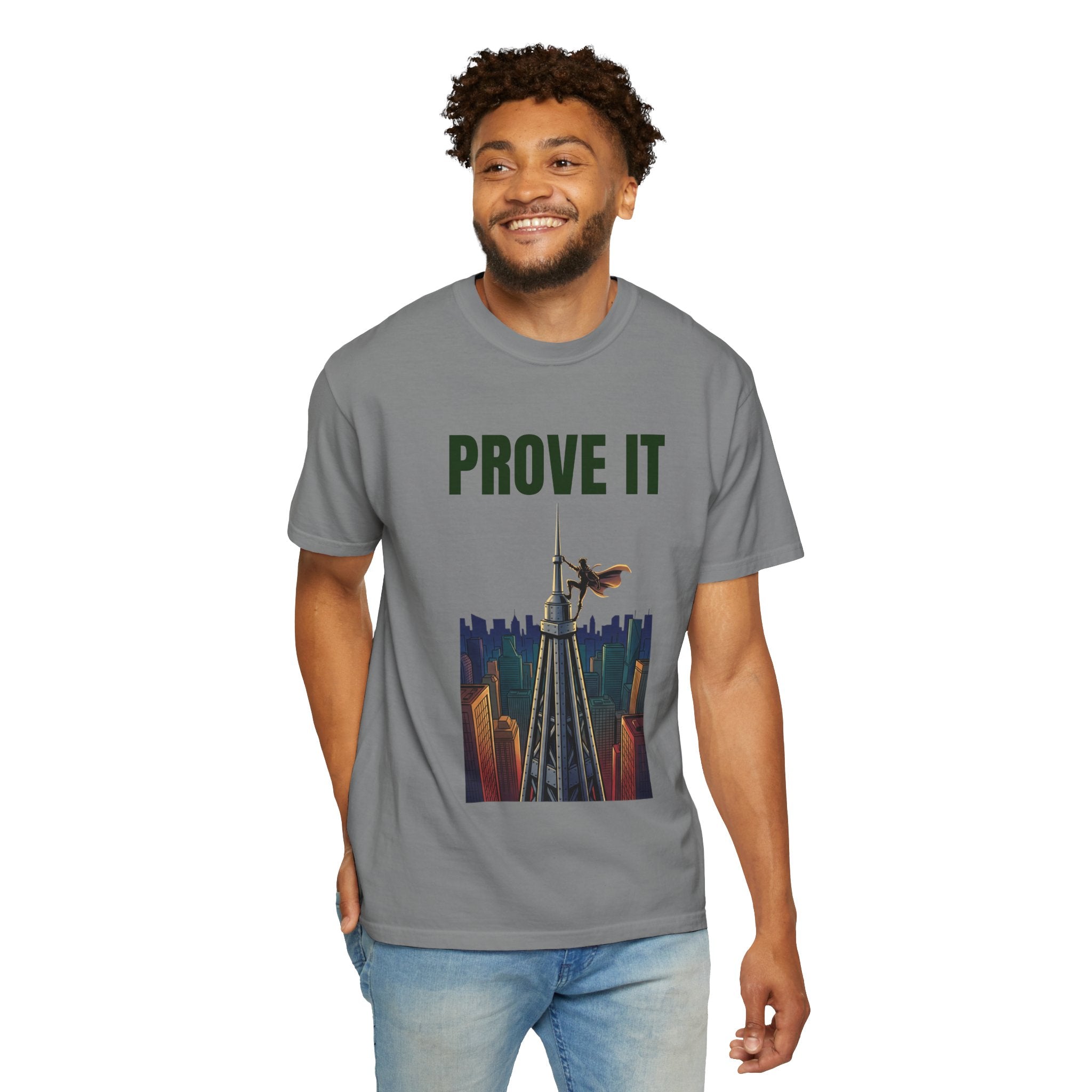 Prove It T‑Shirt — Parkour Rooftop Silhouette Graphic Tee