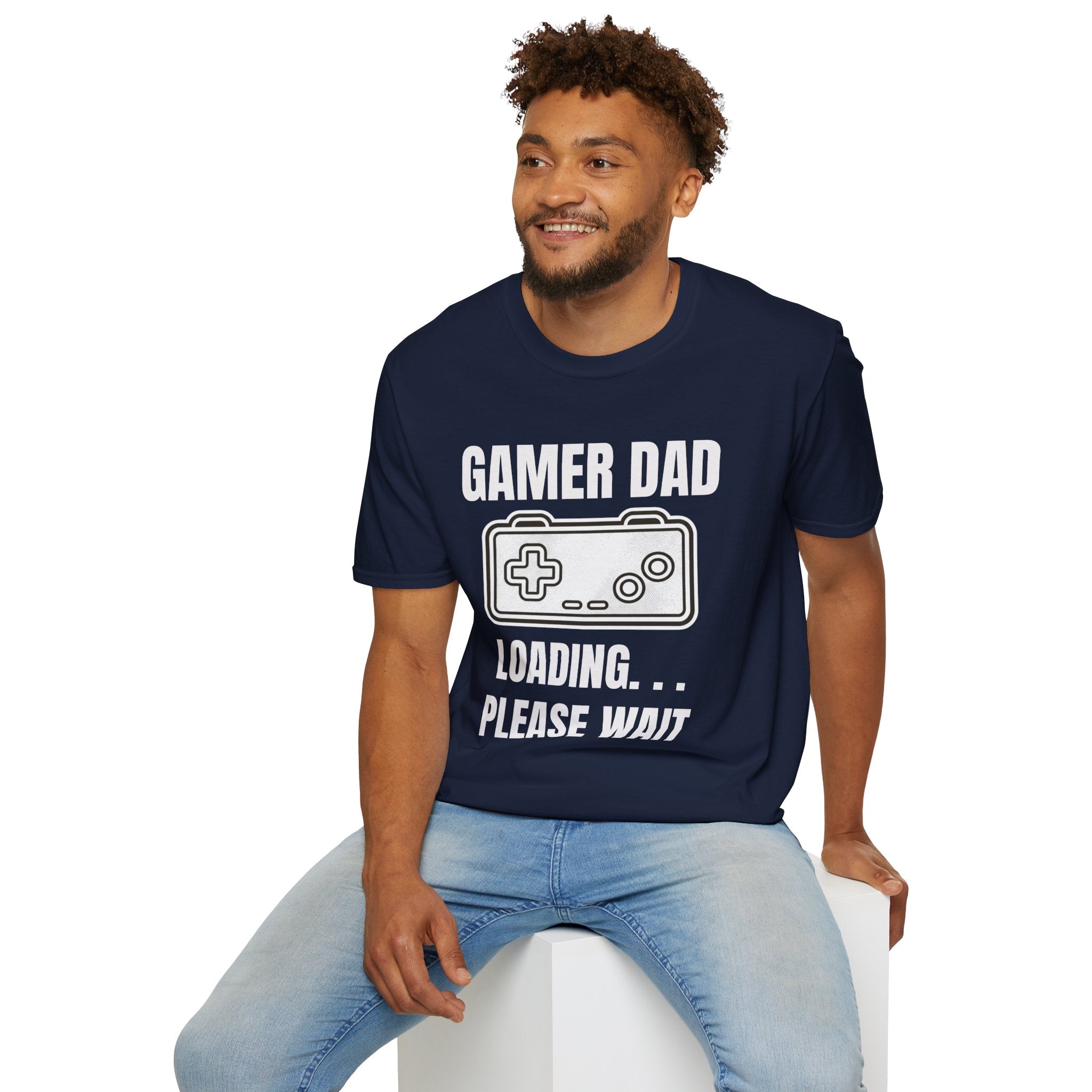 Gamer Dad Loading Please Wait T-Shirt — Funny Father's Day Gaming Gift Tee