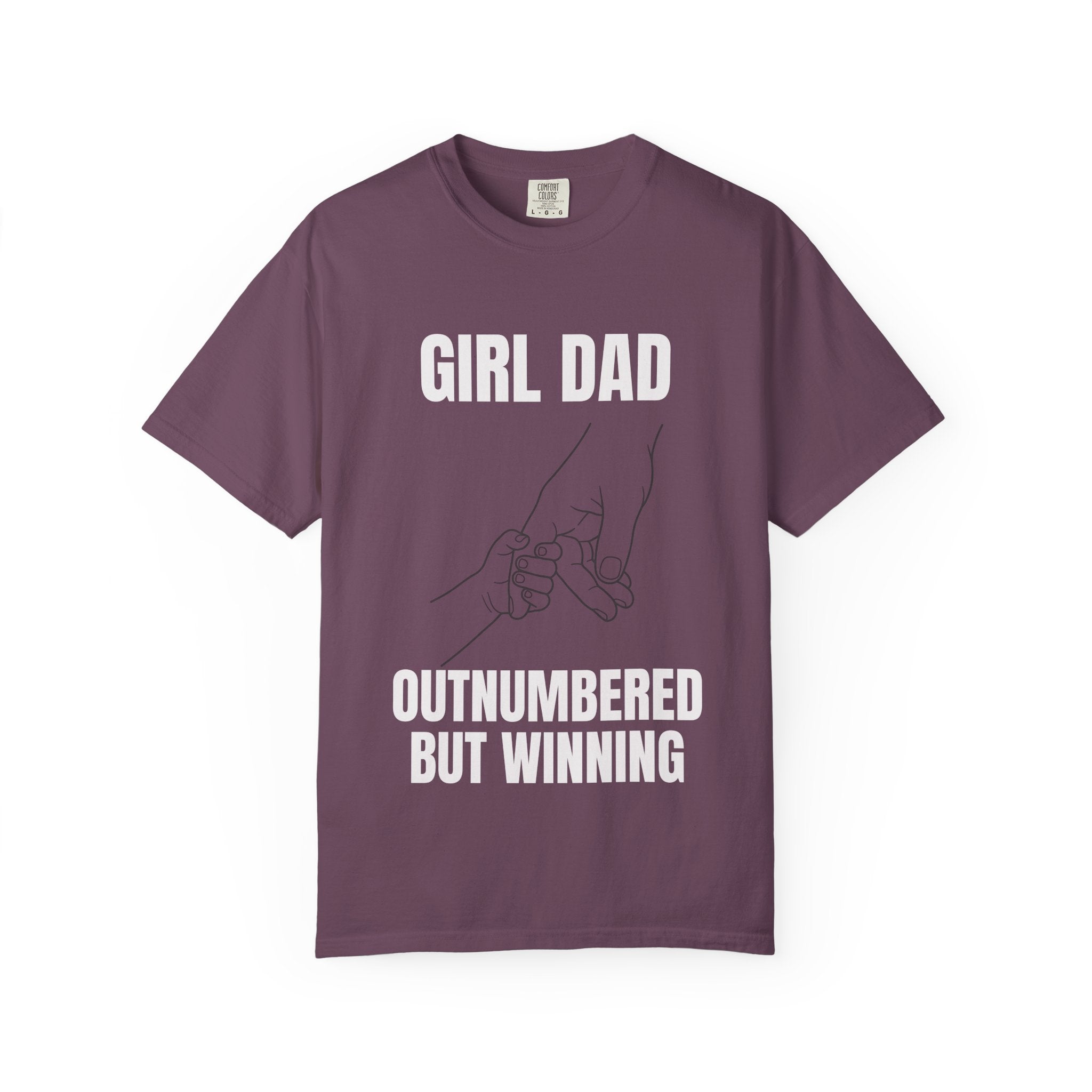 Girl Dad Outnumbered But Winning T-Shirt — Funny Father's Day Gift Tee
