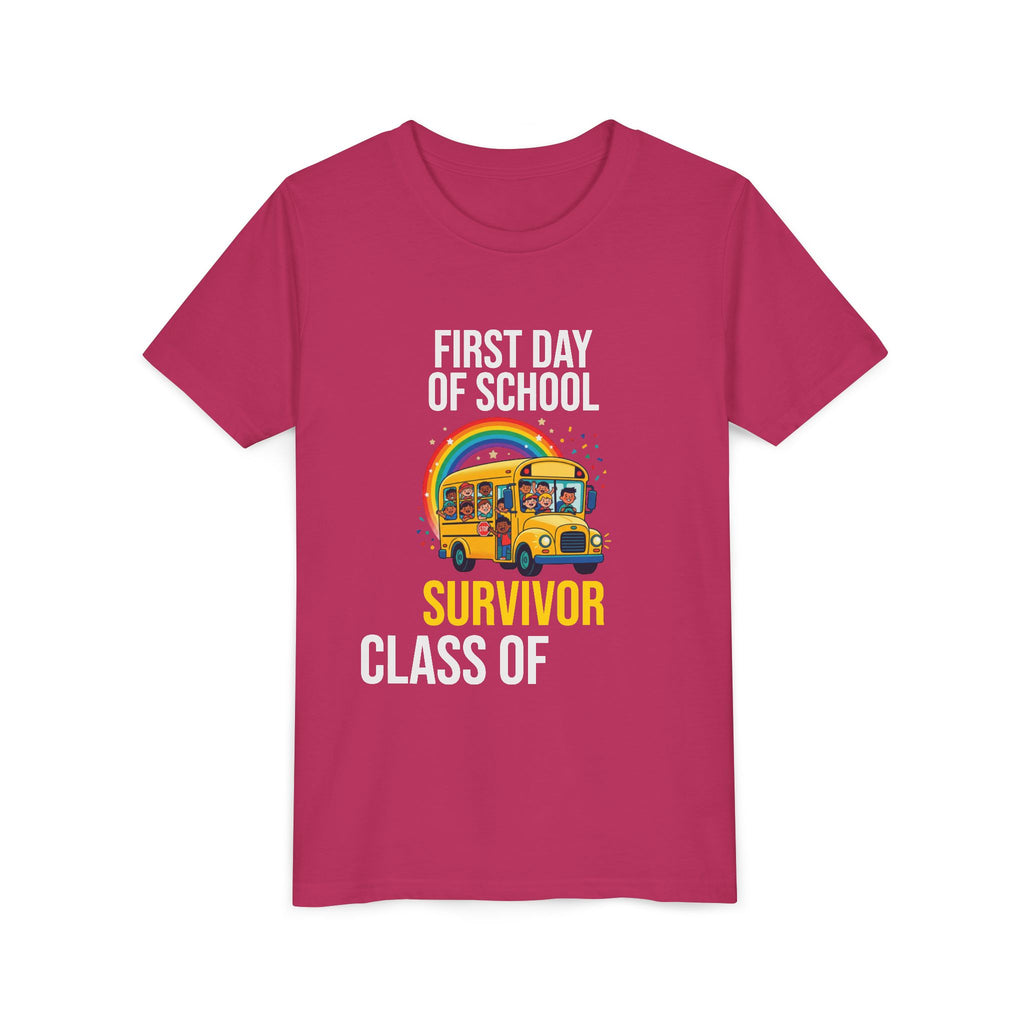First Day Of School Survivor T-Shirt — Funny Back To School Kids Gift Tee