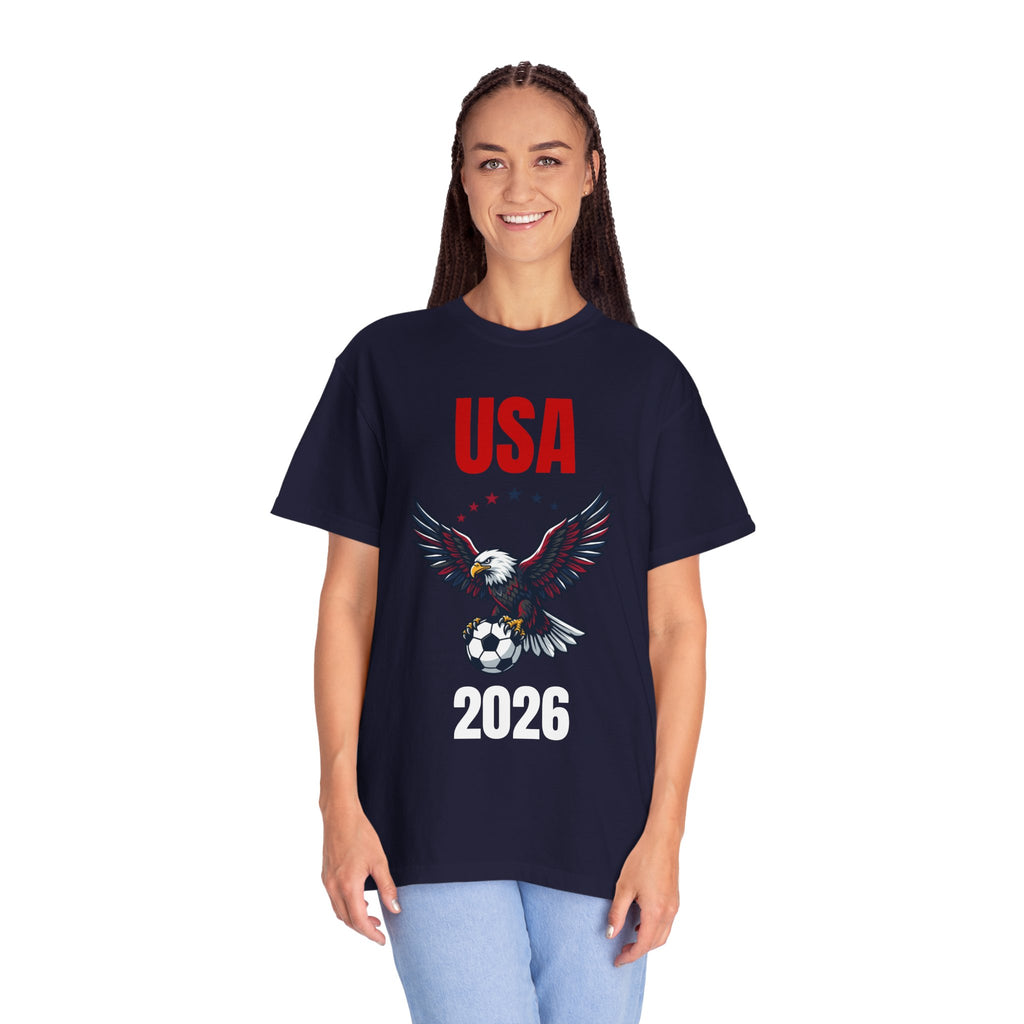 USA 2026 Eagle Soccer T-Shirt — Patriotic Men’s Women’s Team Fan Tee