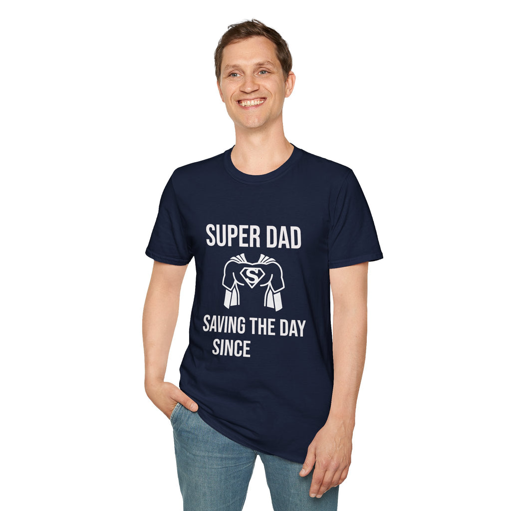 Super Dad T-Shirt — 'Super Dad' Saving the Day Graphic Tee for Fathers, Father’s Day Gift