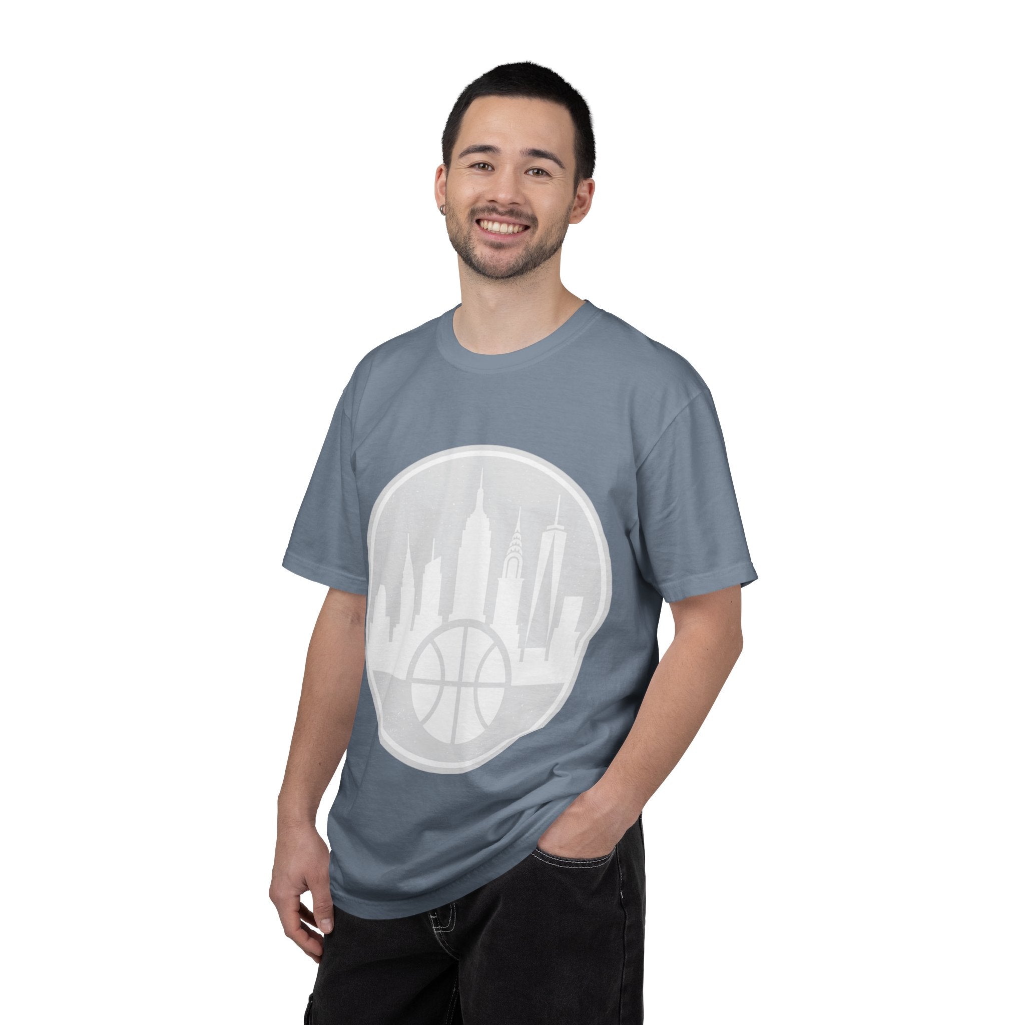 City Skyline Basketball T-Shirt — Urban Basketball Graphic Tee
