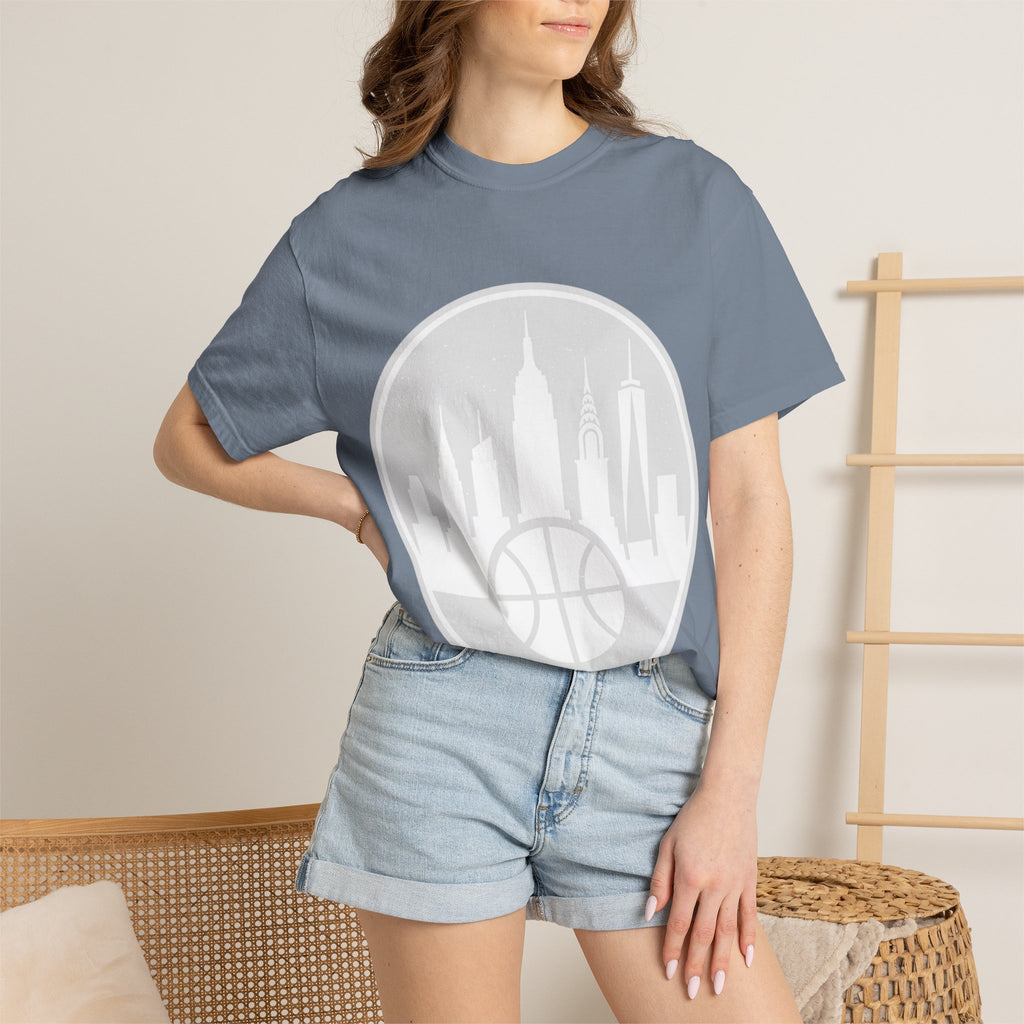 City Skyline Basketball T-Shirt — Urban Basketball Graphic Tee