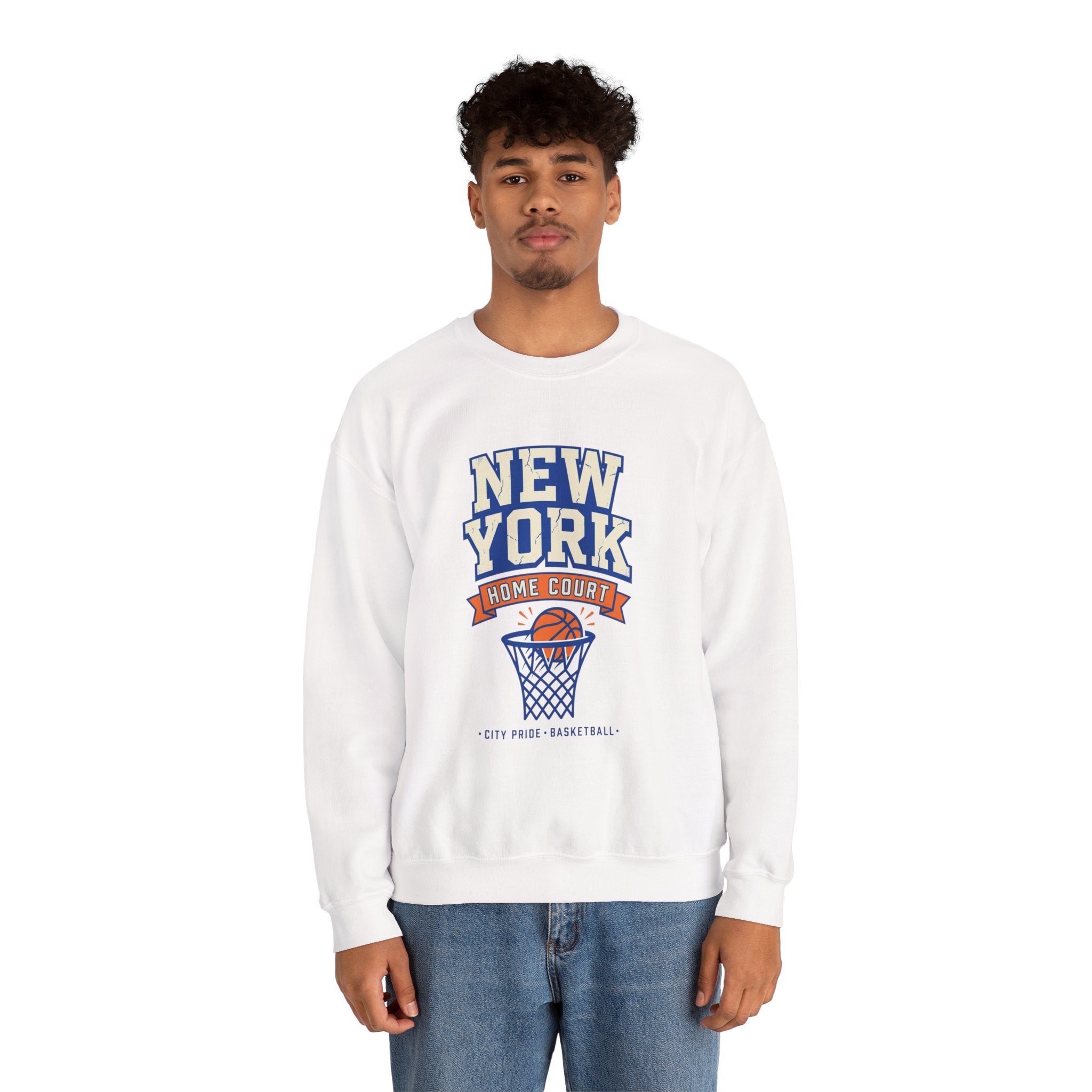 New York Home Court Sweatshirt | Vintage Basketball Pride