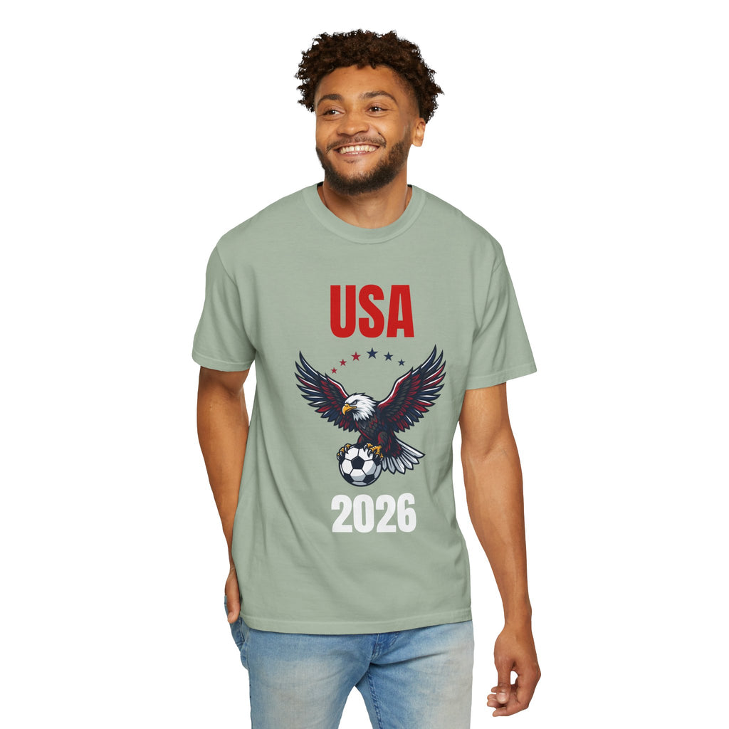 USA 2026 Eagle Soccer T-Shirt — Patriotic Men’s Women’s Team Fan Tee