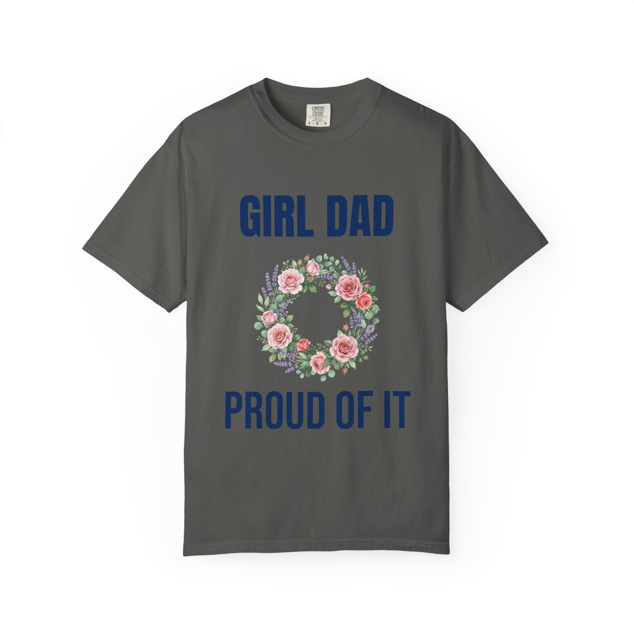 Girl Dad Floral Wreath T-Shirt — Proud Girl Dad Father's Day Gift Tee