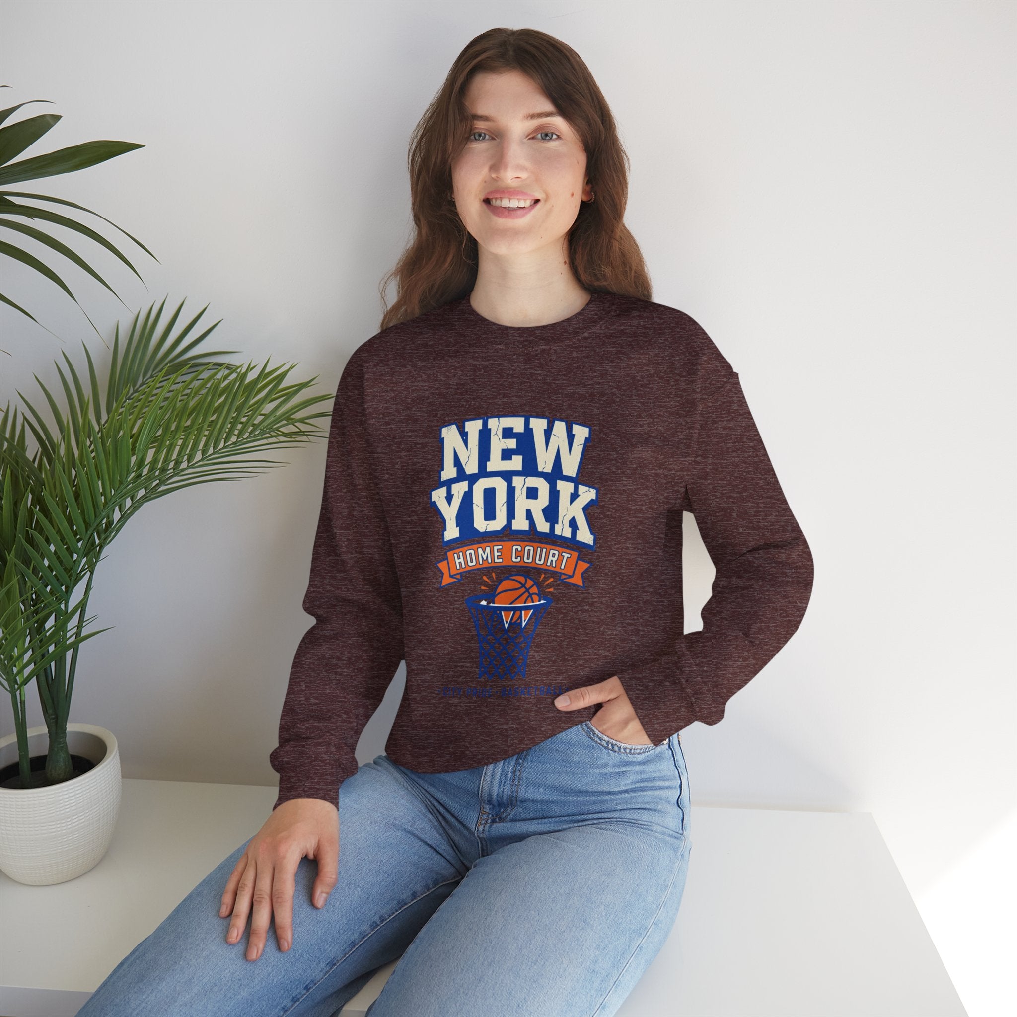 New York Home Court Sweatshirt | Vintage Basketball Pride