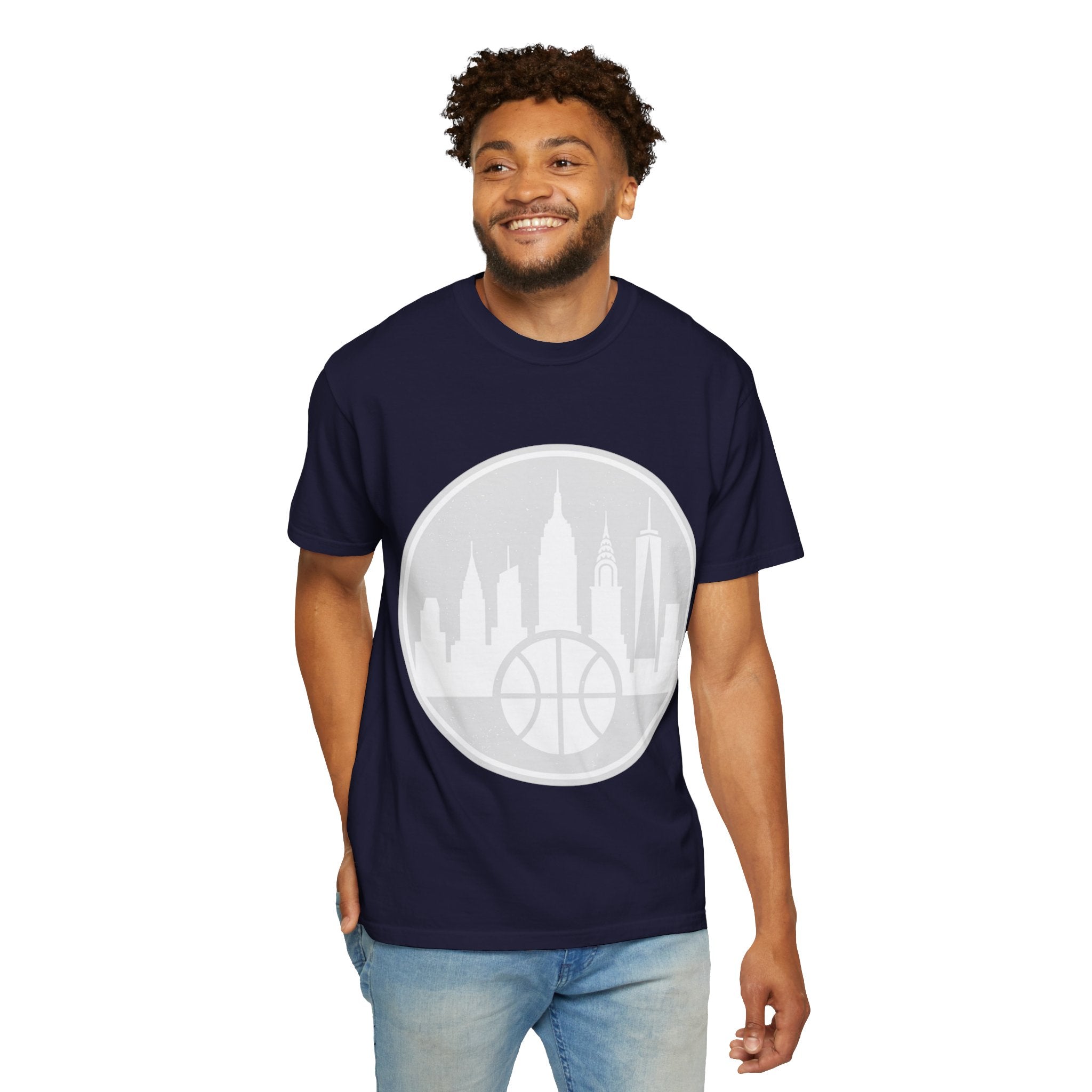 City Skyline Basketball T-Shirt — Urban Basketball Graphic Tee