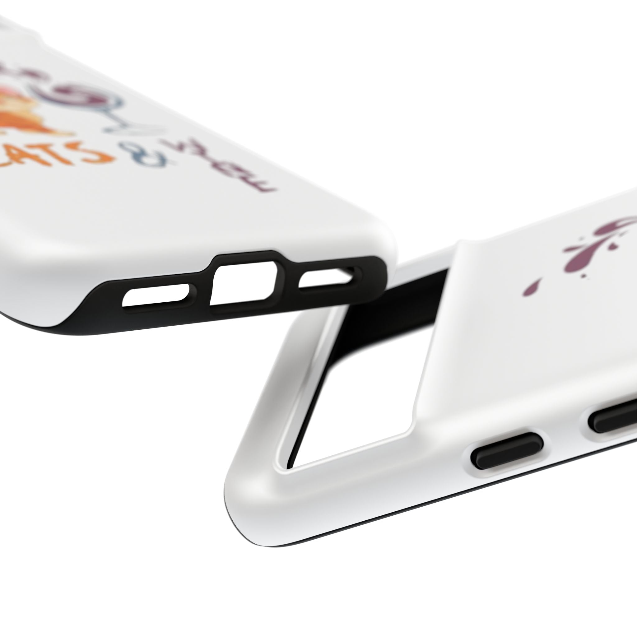 Cats & Wine Phone Case — Cute Orange Cat with Wine Glass Protective Case