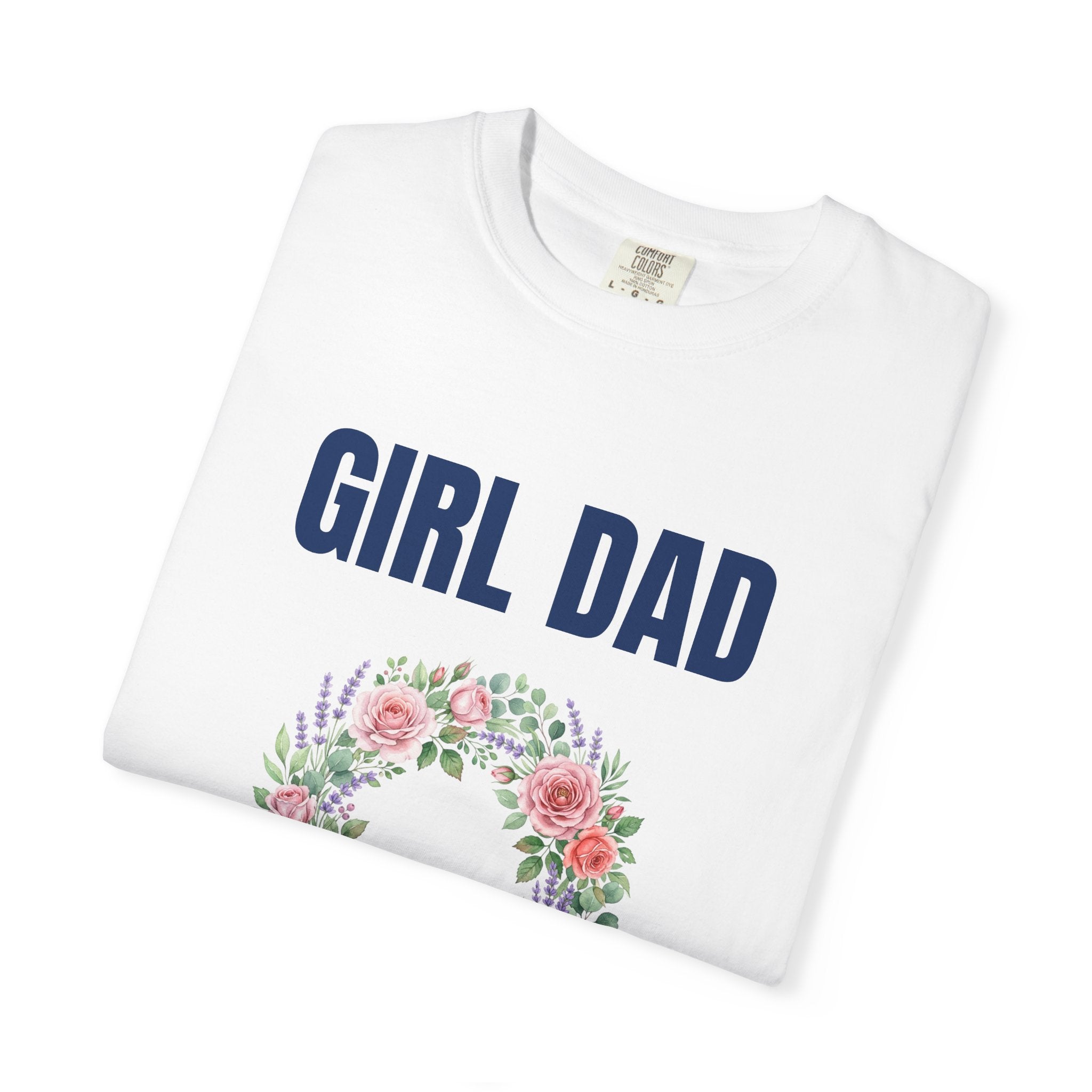Girl Dad Floral Wreath T-Shirt — Proud Girl Dad Father's Day Gift Tee