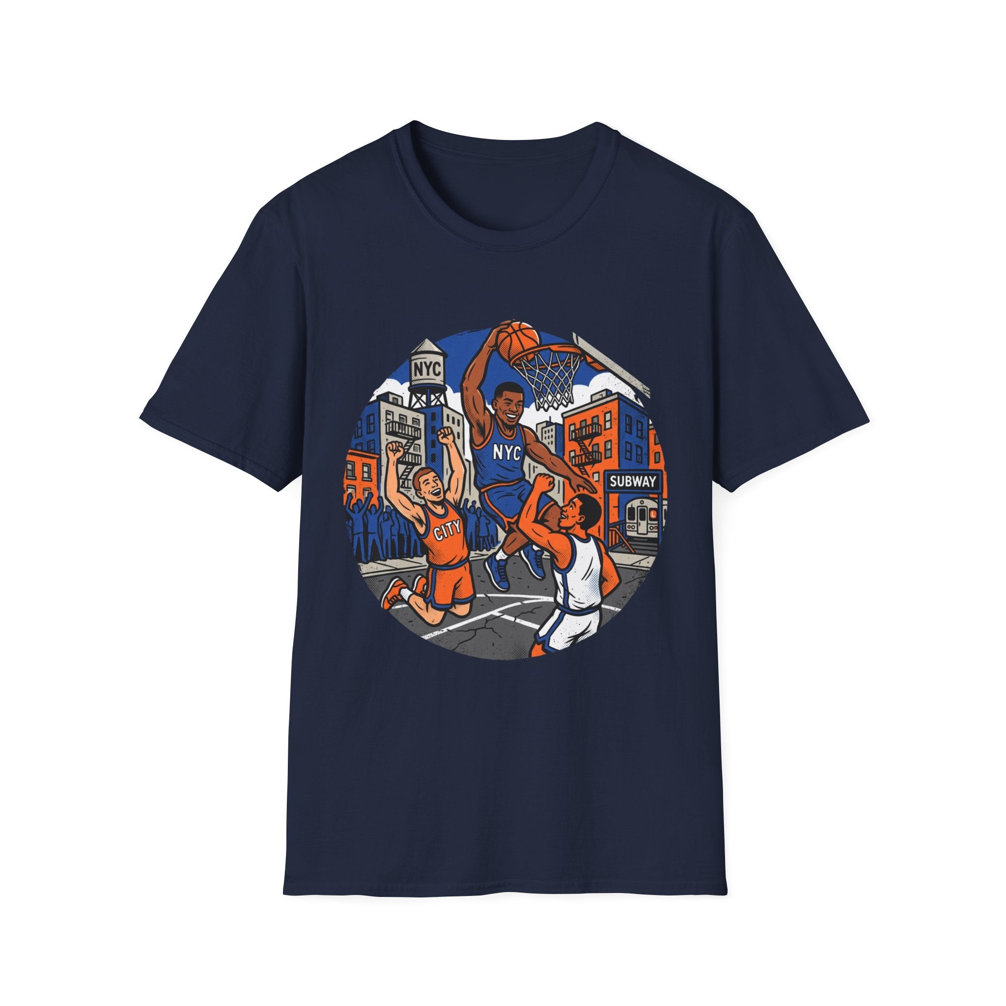 New York Hoops Run Cartoon Tee