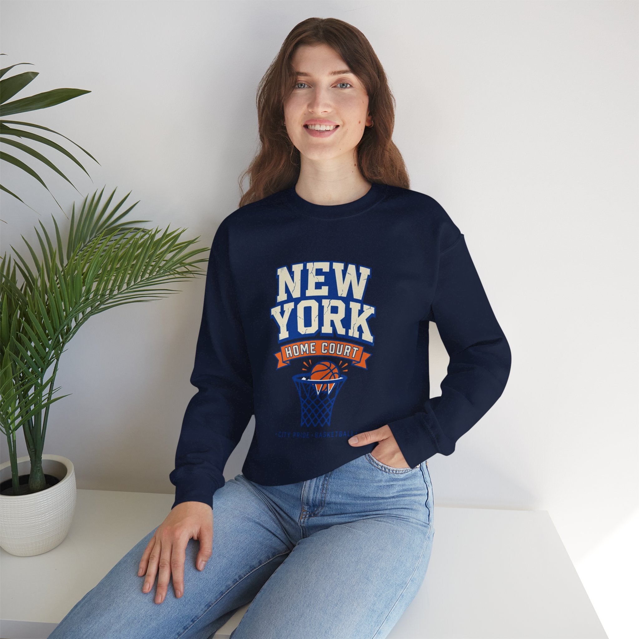 New York Home Court Sweatshirt | Vintage Basketball Pride