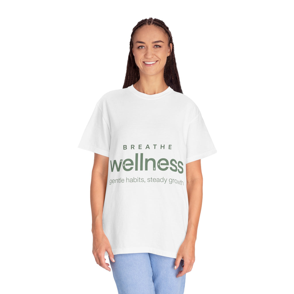 Wellness Breath T-Shirt — "Breathe Wellness" Mindful Graphic Tee