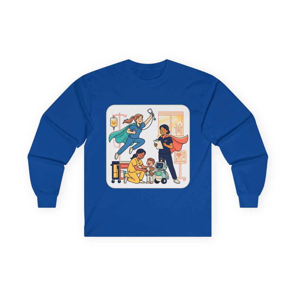 Nurse Superheroes Long Sleeve Tee — Healthcare Hero Appreciation Shirt
