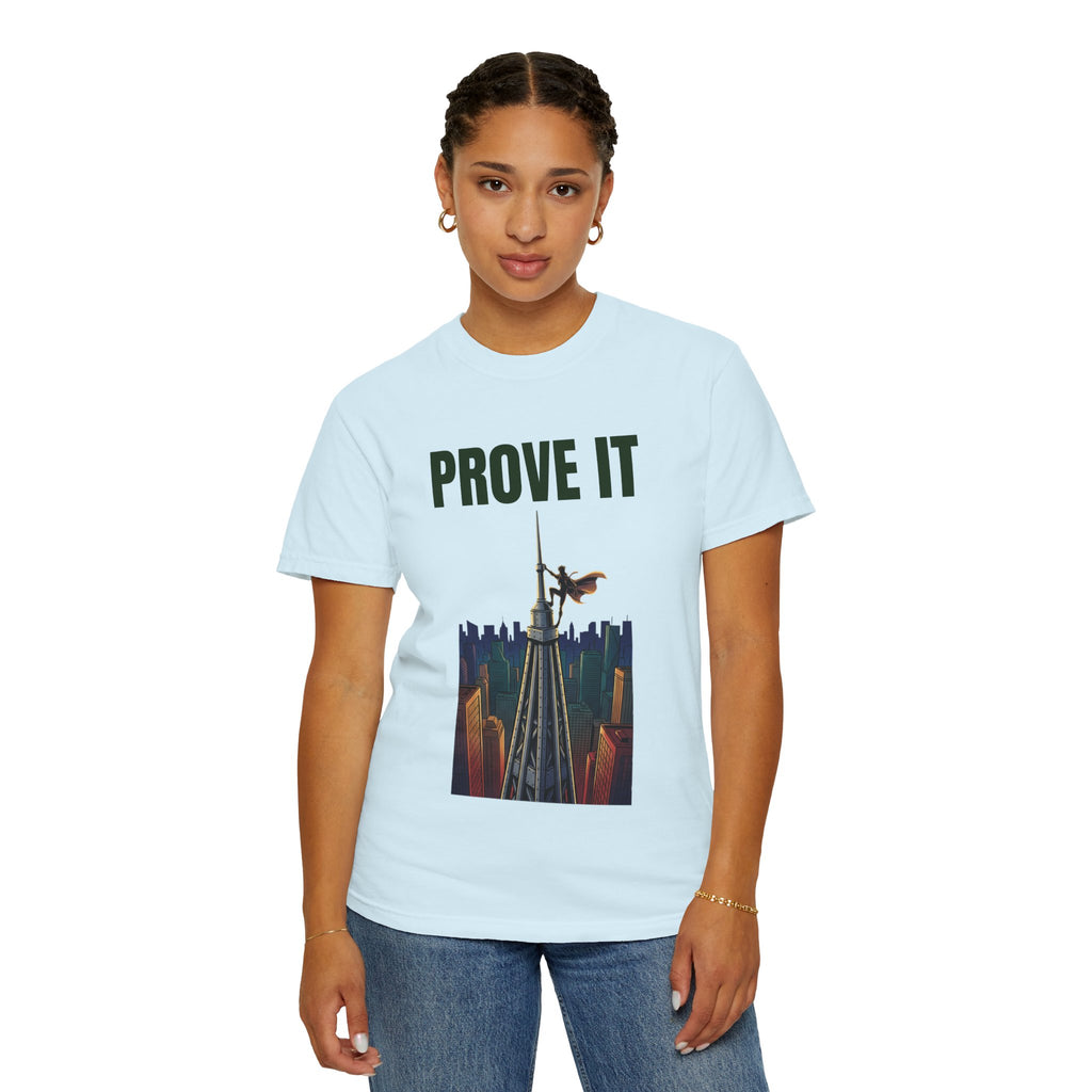 Prove It T‑Shirt — Parkour Rooftop Silhouette Graphic Tee