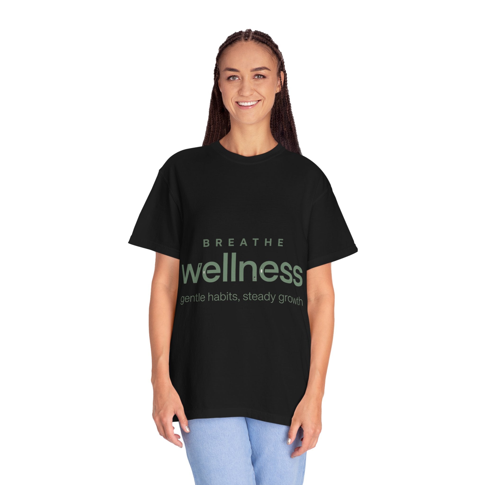 Wellness Breath T-Shirt — "Breathe Wellness" Mindful Graphic Tee