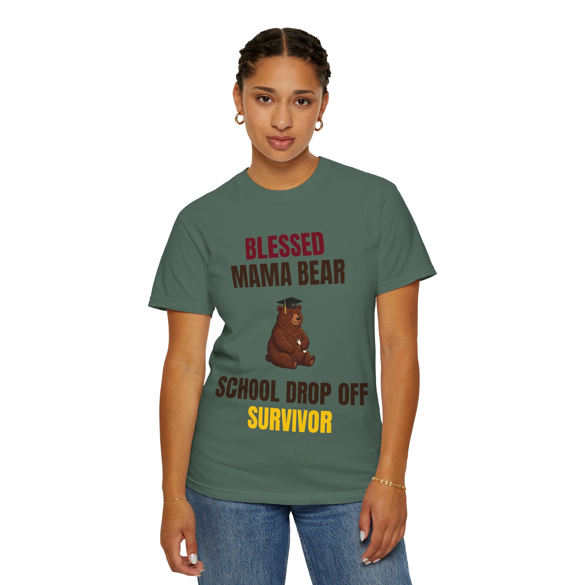 Mama Bear "School Drop Off Survivor" T-Shirt
