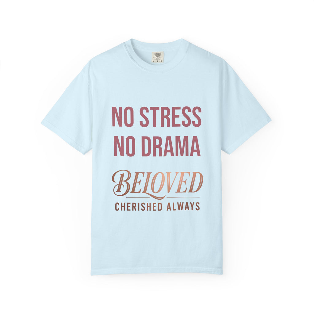 No Stress No Drama Beloved T-Shirt — Positive Message Tee for Women & Loved Ones