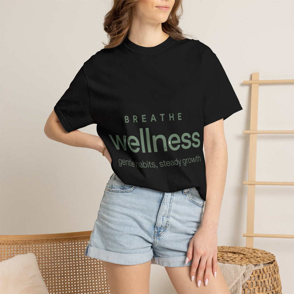 Wellness Breath T-Shirt — "Breathe Wellness" Mindful Graphic Tee