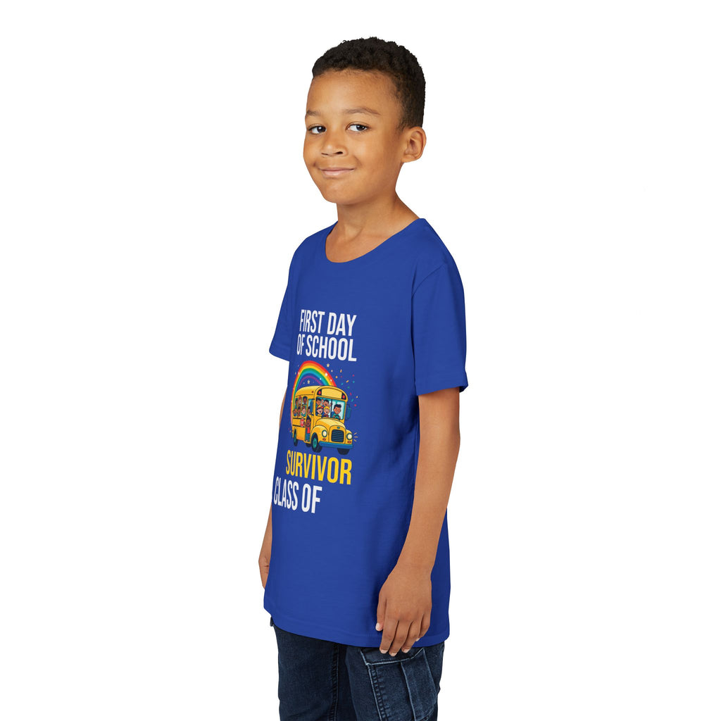 First Day Of School Survivor T-Shirt — Funny Back To School Kids Gift Tee