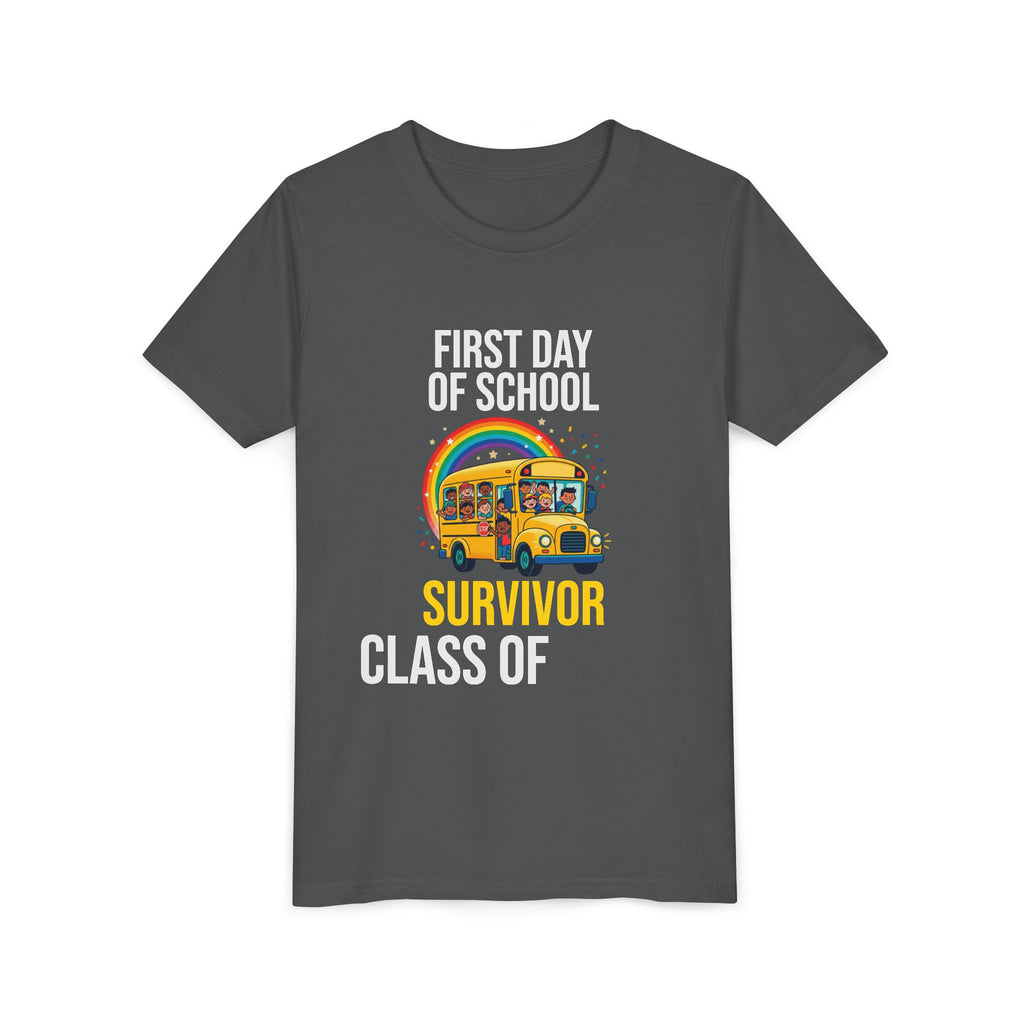 First Day Of School Survivor T-Shirt — Funny Back To School Kids Gift Tee