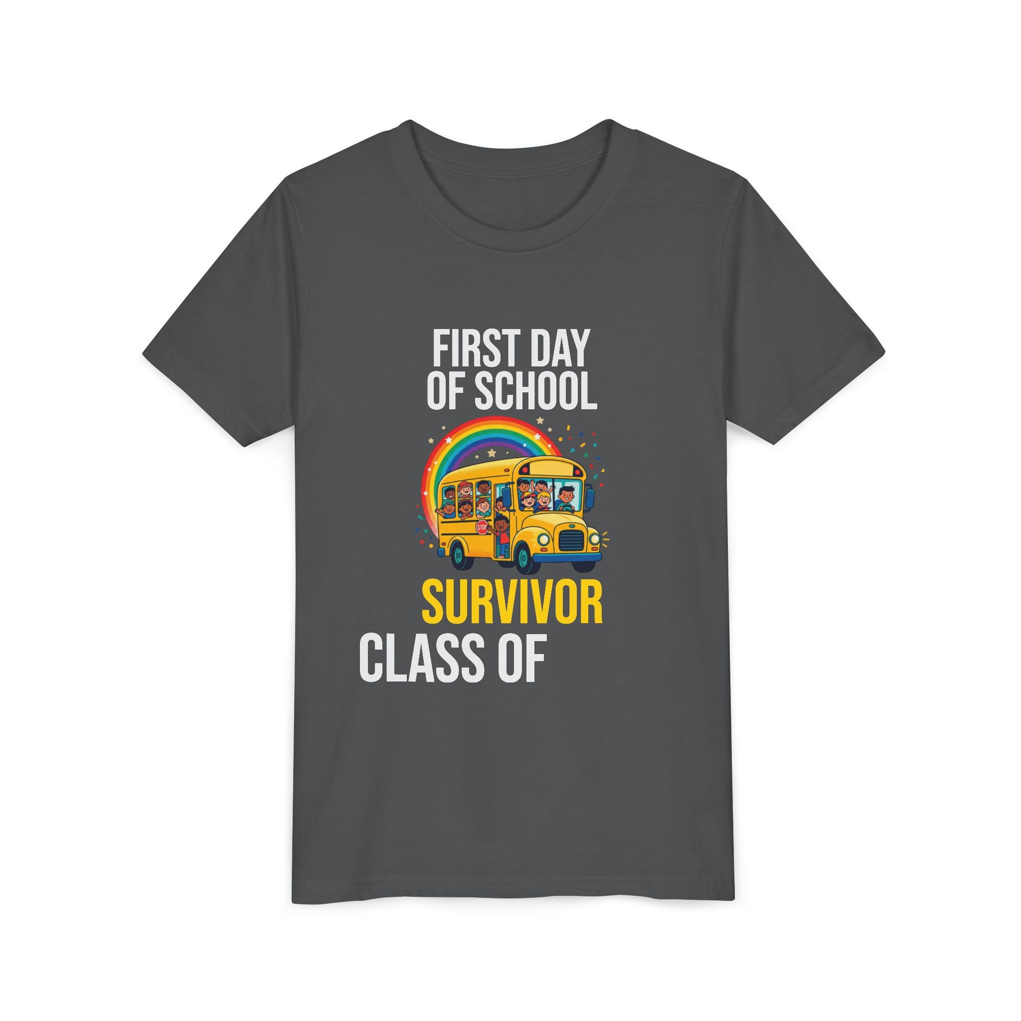 First Day Of School Survivor T-Shirt — Funny Back To School Kids Gift Tee
