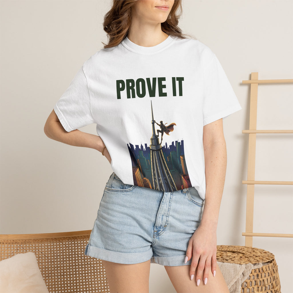 Prove It T‑Shirt — Parkour Rooftop Silhouette Graphic Tee