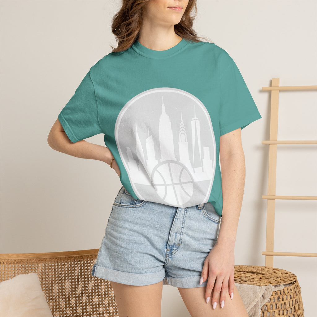 City Skyline Basketball T-Shirt — Urban Basketball Graphic Tee