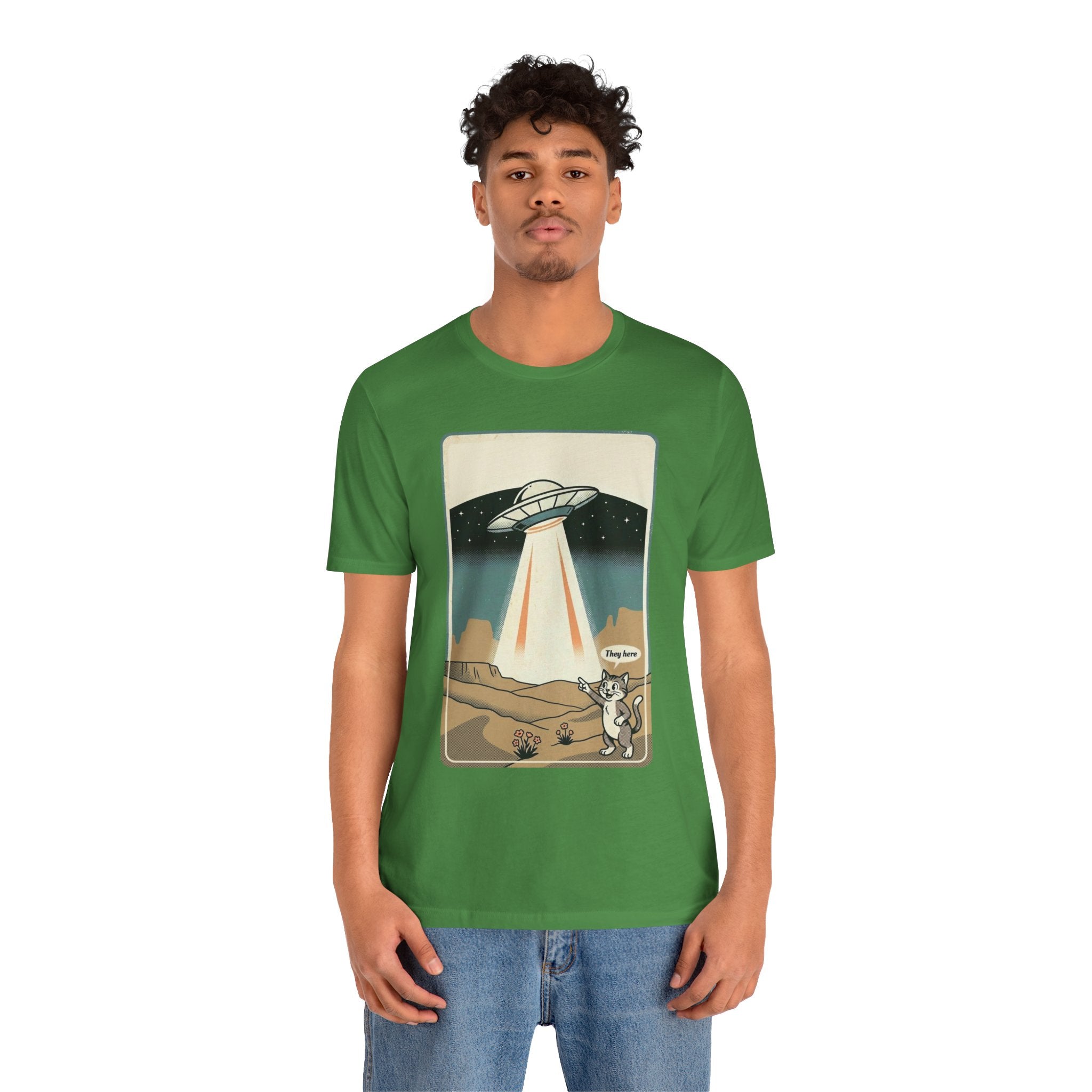 They Here Alien T-Shirt — Funny UFO ET Invader Tee