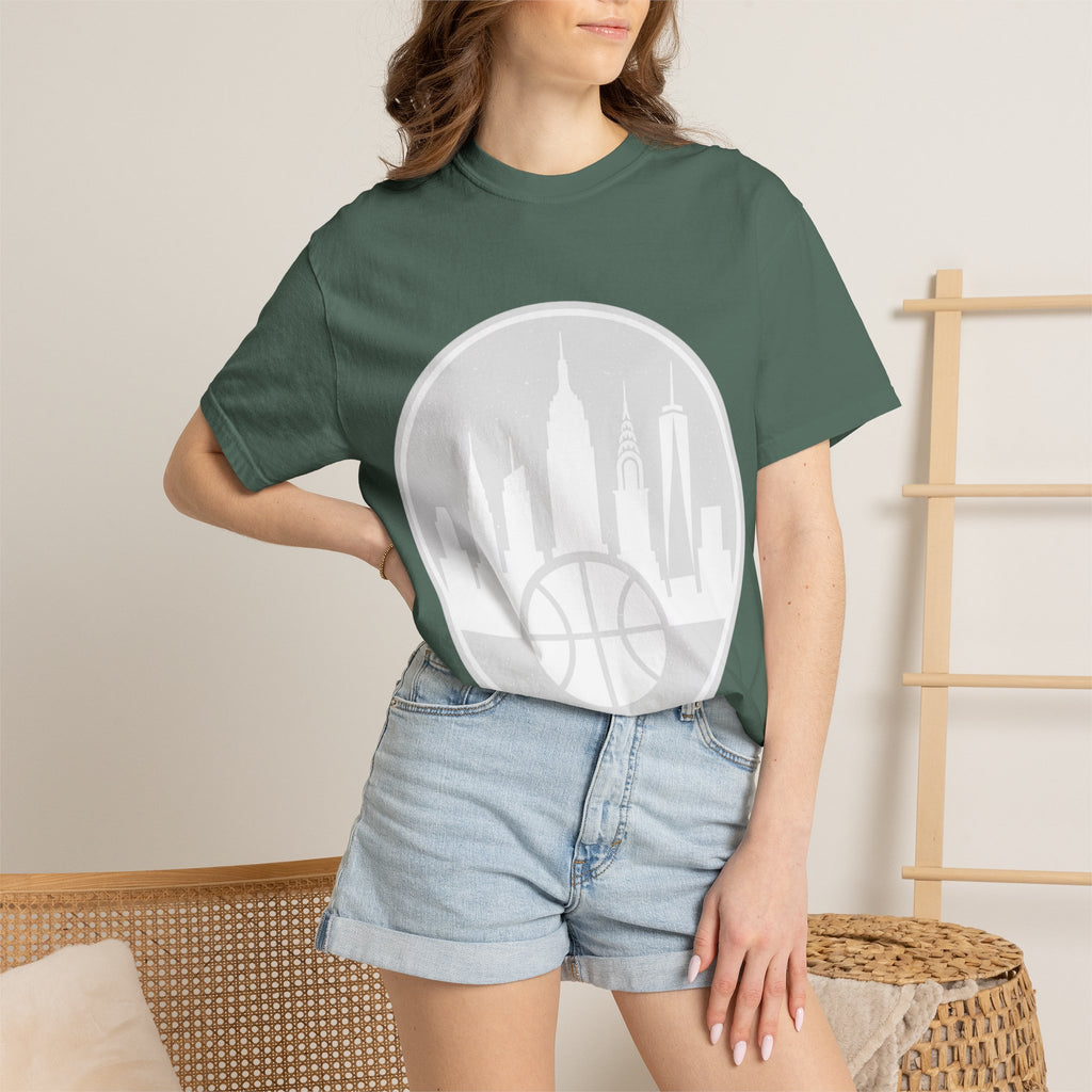 City Skyline Basketball T-Shirt — Urban Basketball Graphic Tee