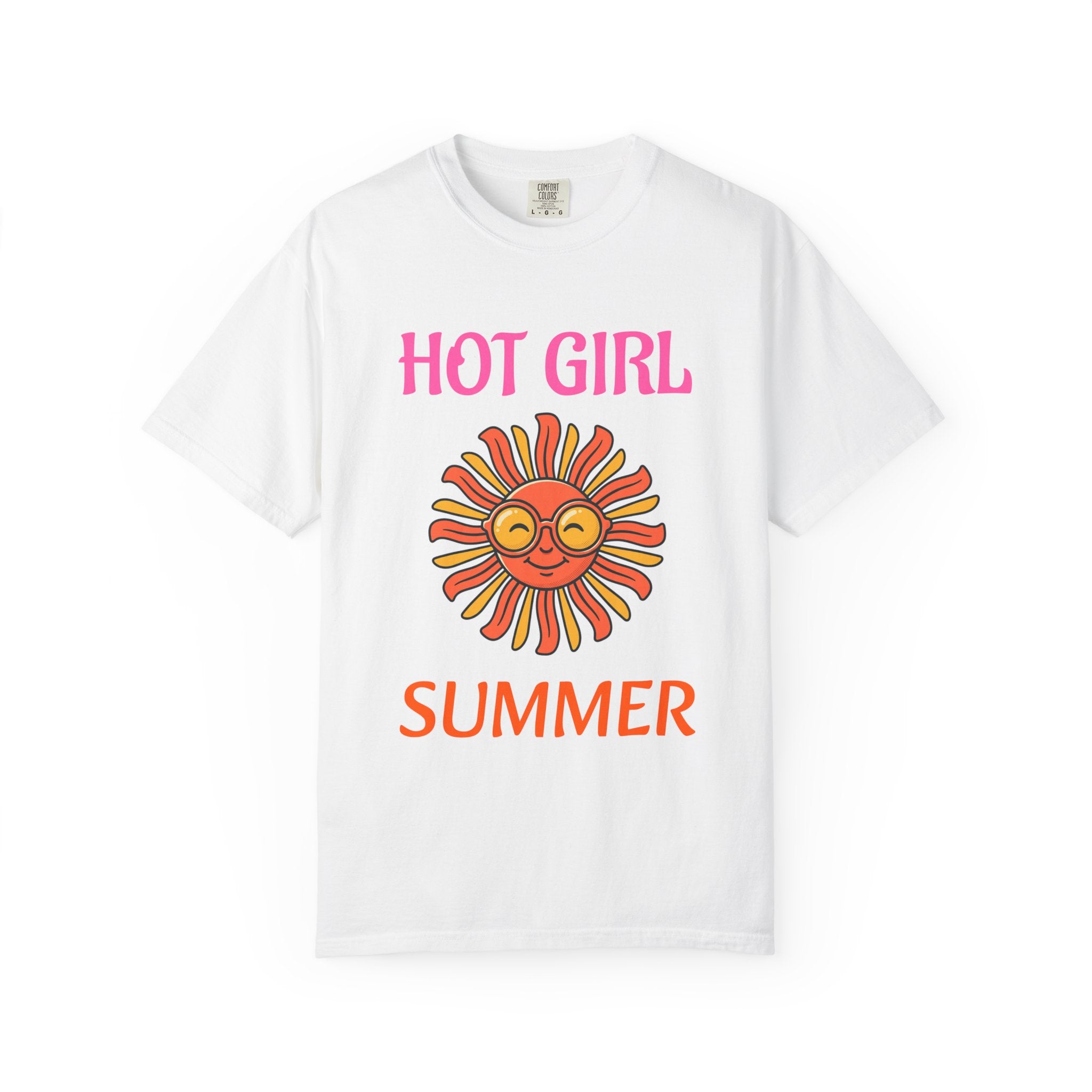 Hot Girl Summer T-Shirt — Retro Smiling Sun Graphic Tee