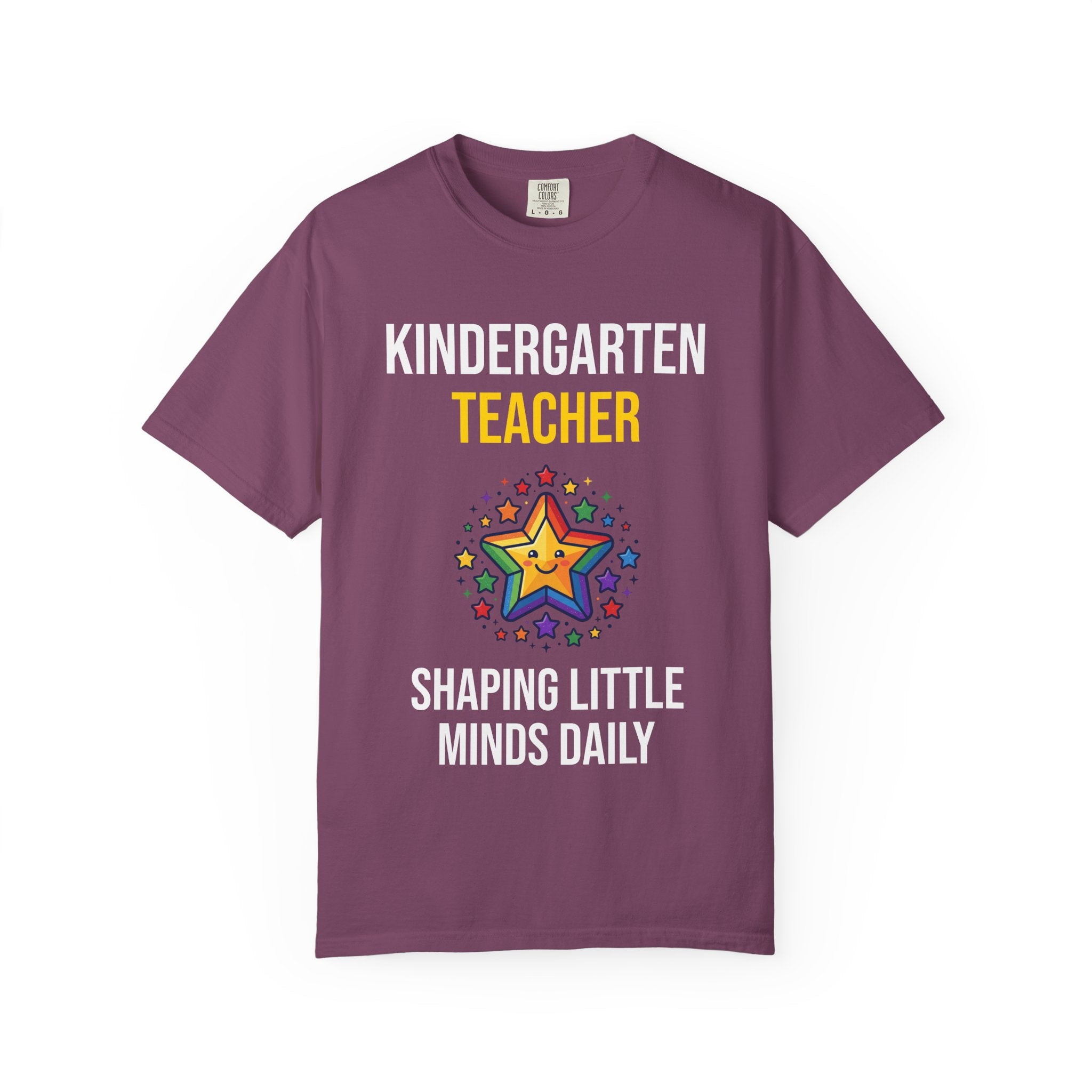 Kindergarten Teacher T-Shirt - "Shaping Little Minds Daily" Cute Star Design