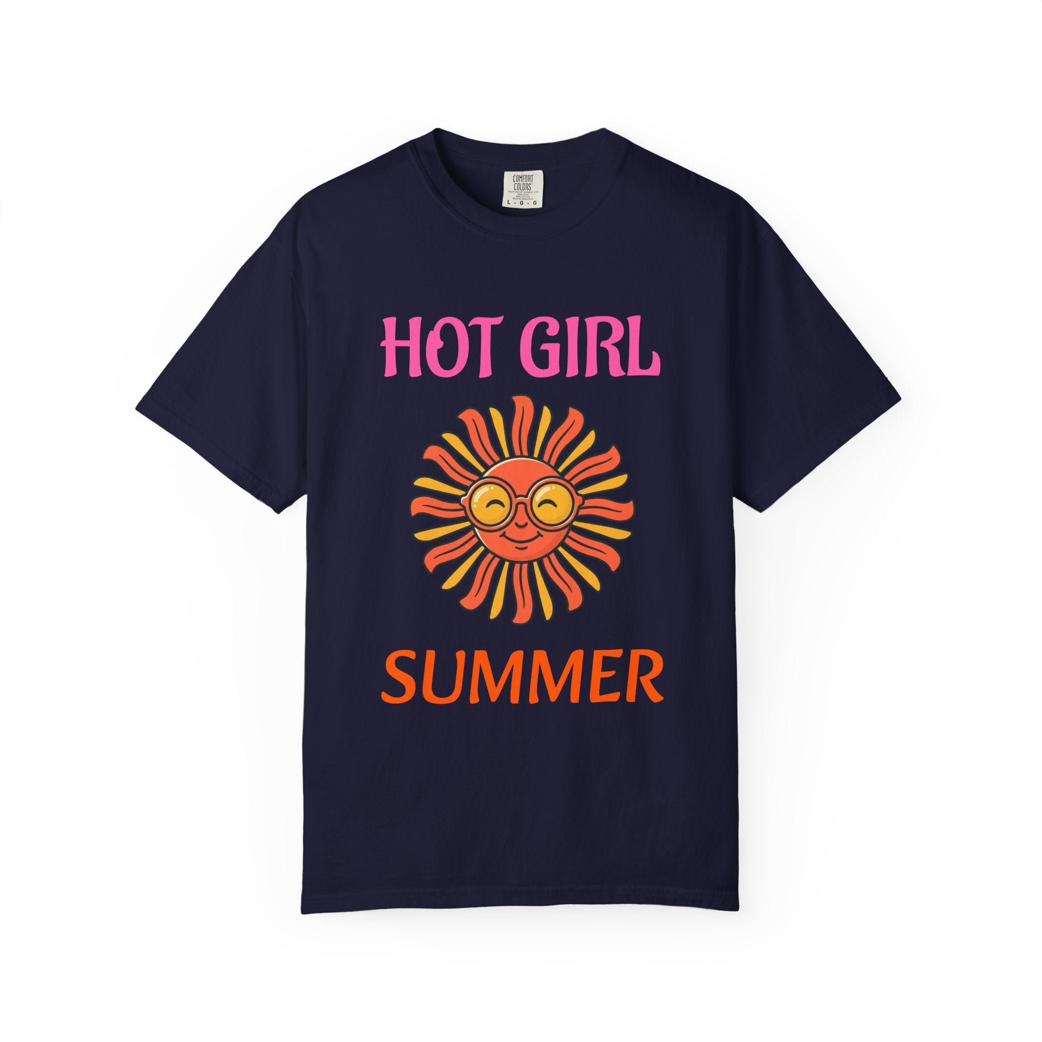 Hot Girl Summer T-Shirt — Retro Smiling Sun Graphic Tee