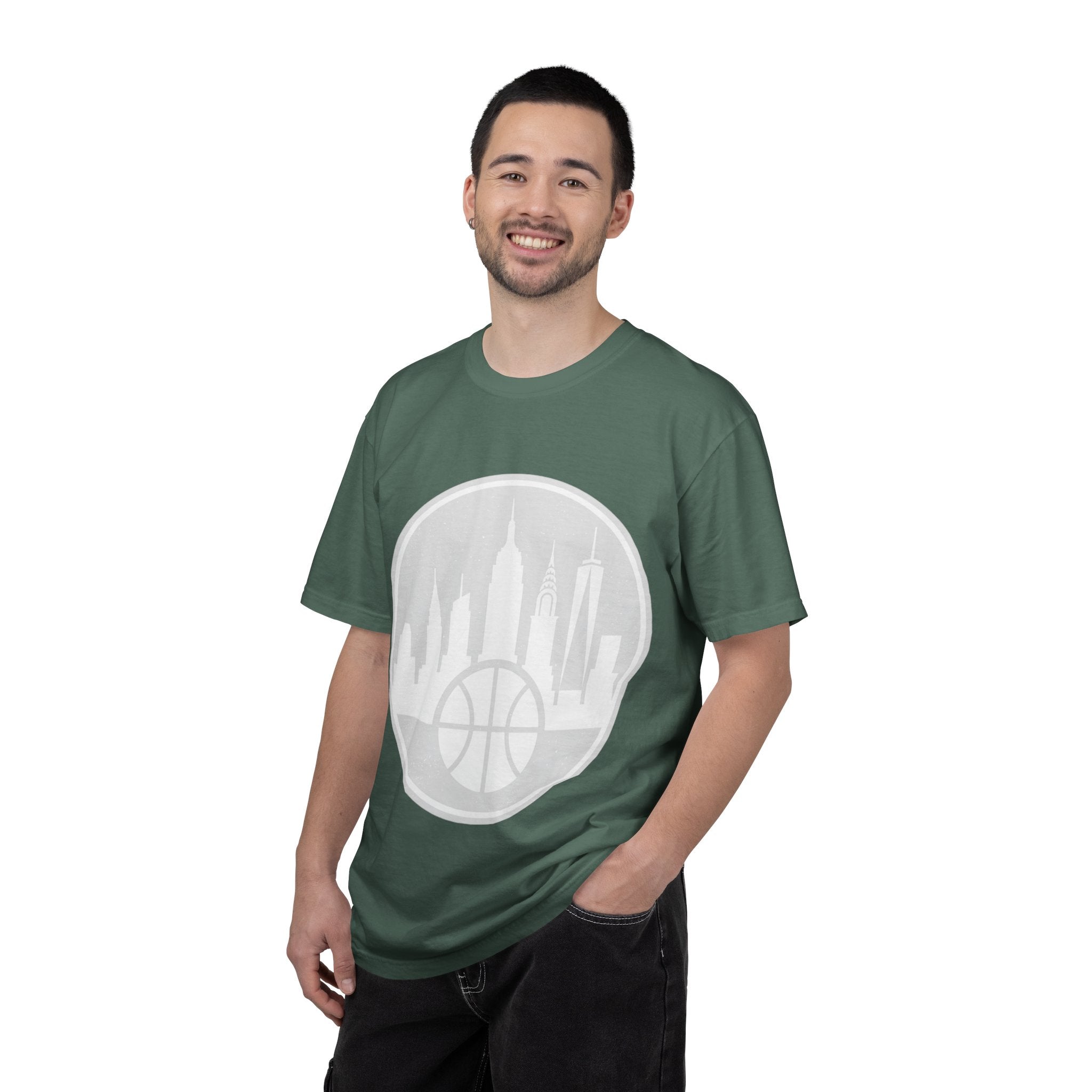 City Skyline Basketball T-Shirt — Urban Basketball Graphic Tee