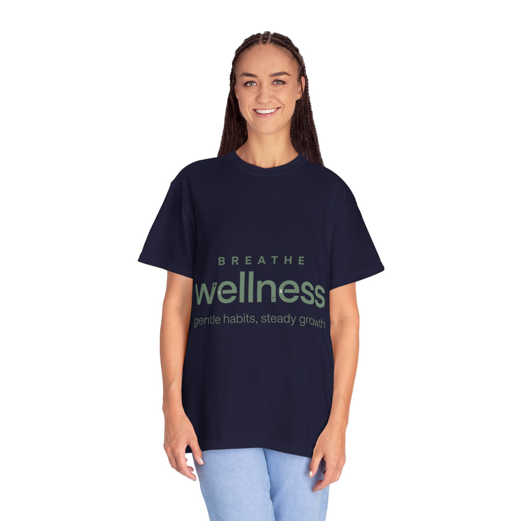 Wellness Breath T-Shirt — "Breathe Wellness" Mindful Graphic Tee