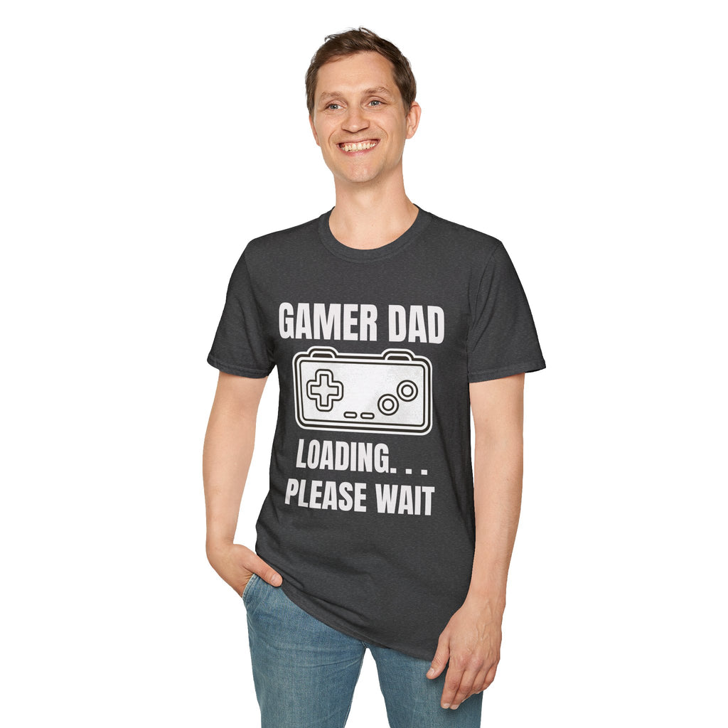 Gamer Dad Loading Please Wait T-Shirt — Funny Father's Day Gaming Gift Tee