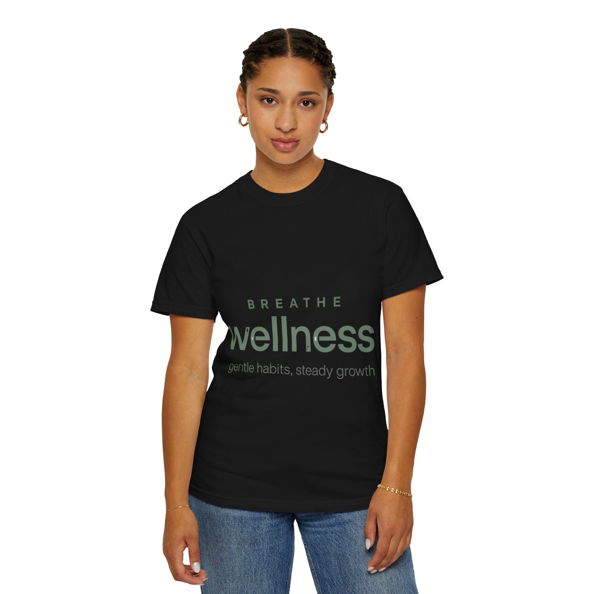 Wellness Breath T-Shirt — "Breathe Wellness" Mindful Graphic Tee