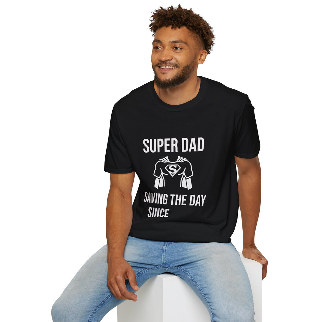 Super Dad T-Shirt — 'Super Dad' Saving the Day Graphic Tee for Fathers, Father’s Day Gift