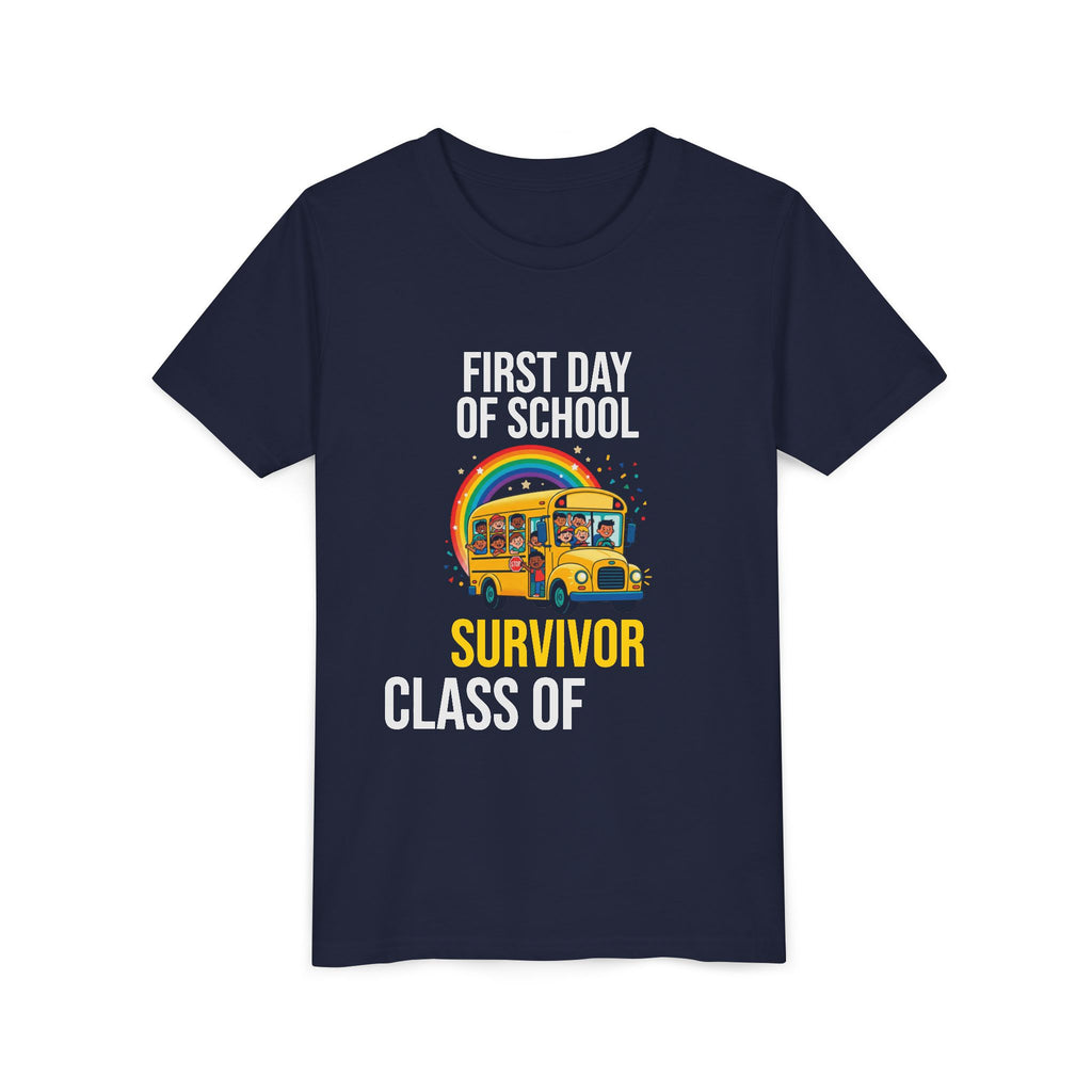 First Day Of School Survivor T-Shirt — Funny Back To School Kids Gift Tee