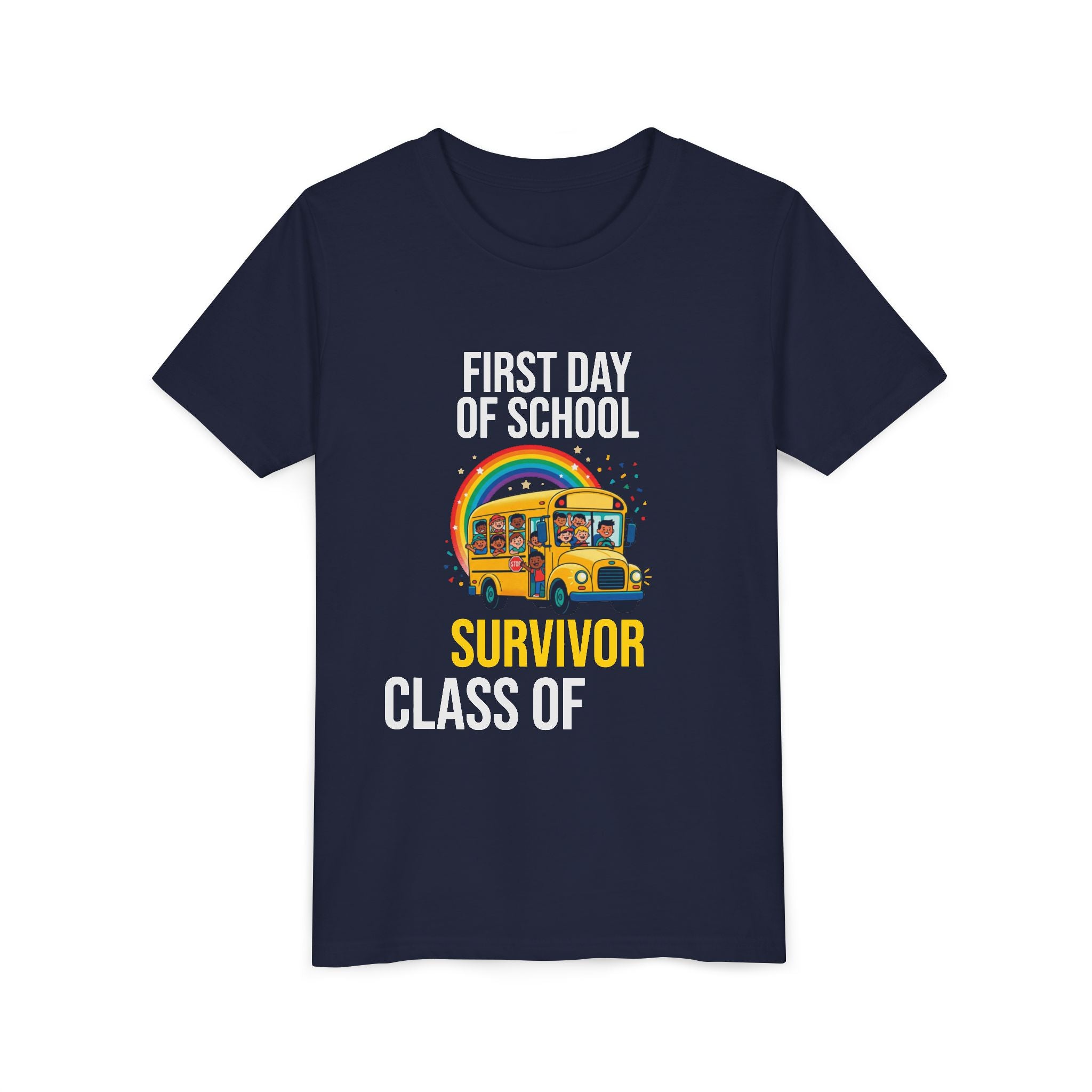 First Day Of School Survivor T-Shirt — Funny Back To School Kids Gift Tee