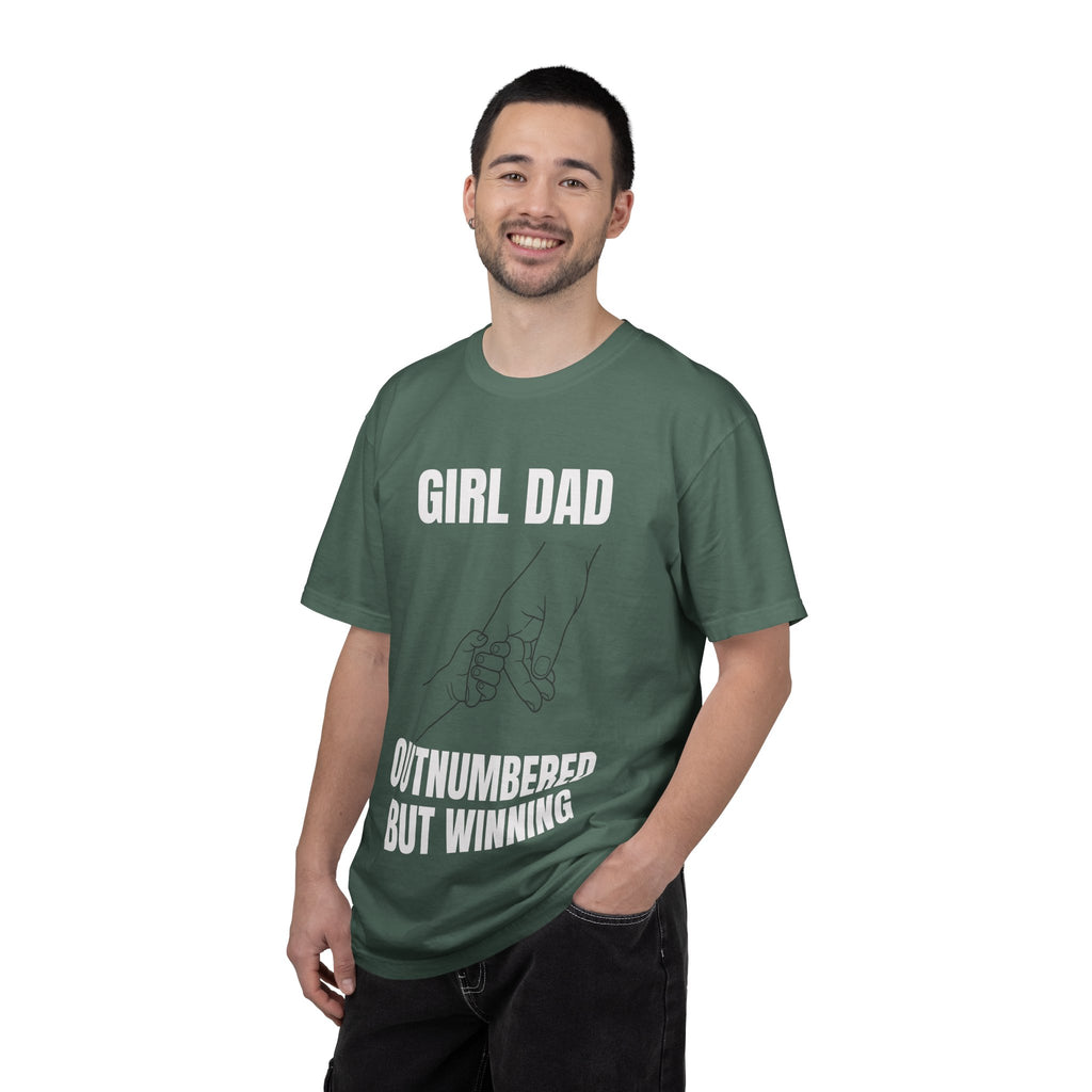 Girl Dad Outnumbered But Winning T-Shirt — Funny Father's Day Gift Tee