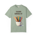 Teacher Survival Kit T-Shirt — Cute Pencil & Mug Graphic Tee for Teachers, Back-to-School Gift