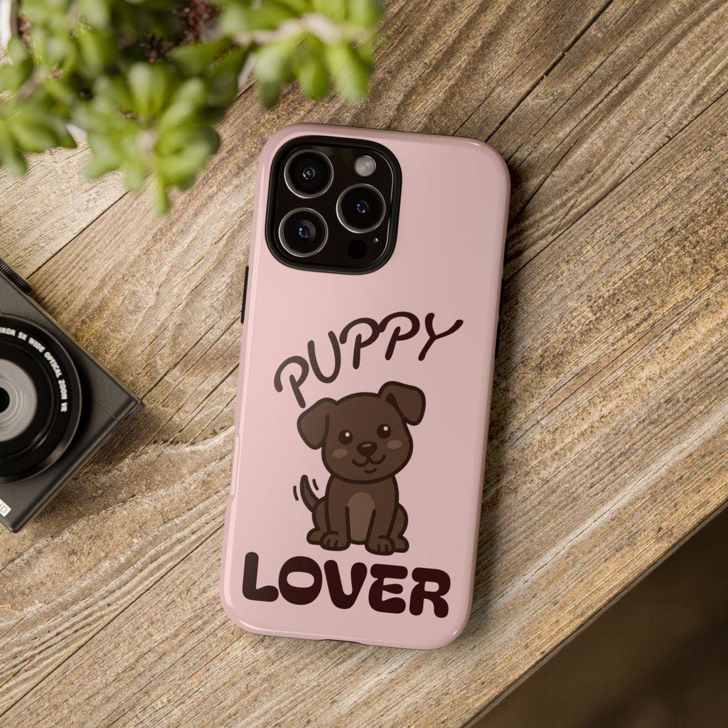 Puppy Lover Phone Case — Cute Brown Puppy Tough Phone Cover