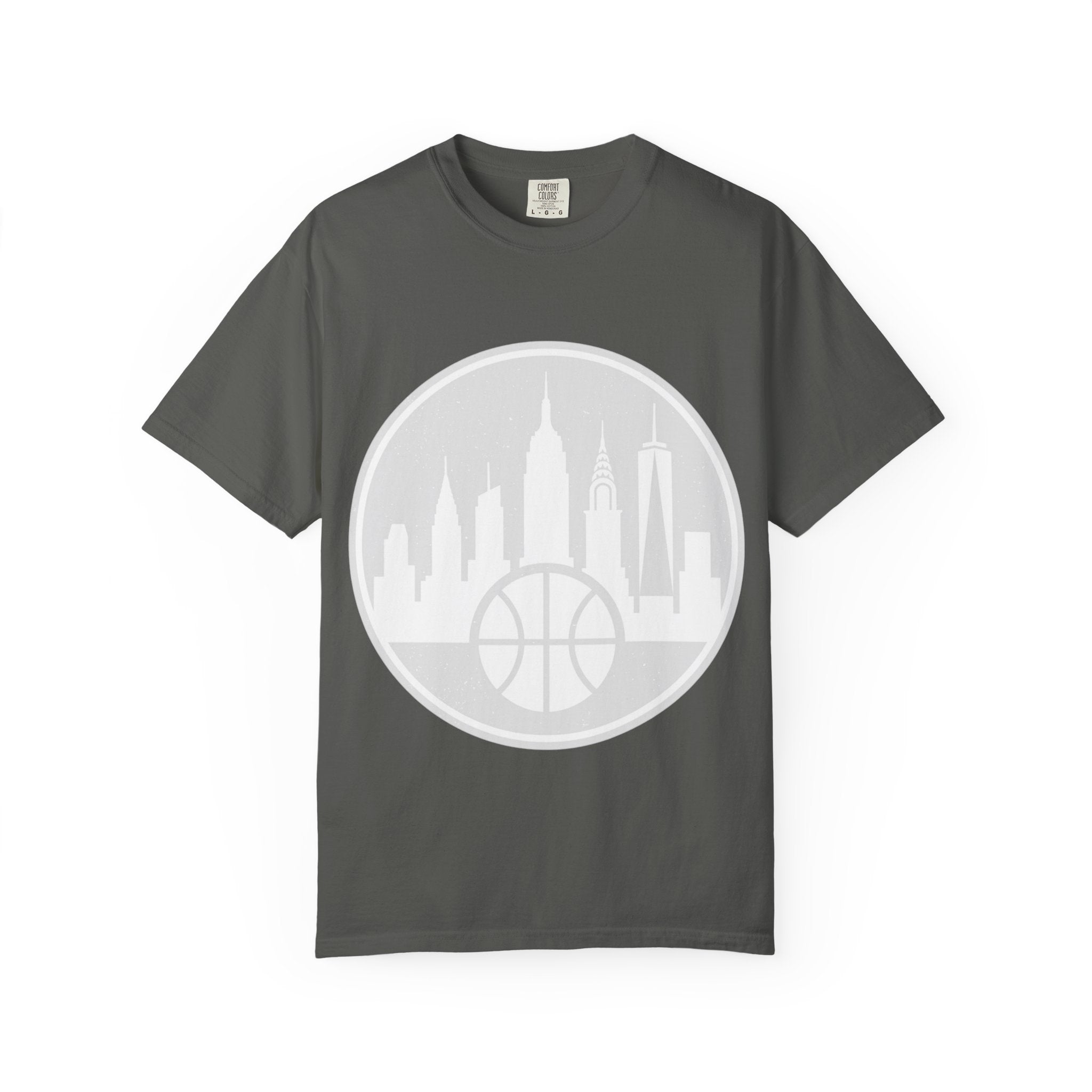 City Skyline Basketball T-Shirt — Urban Basketball Graphic Tee