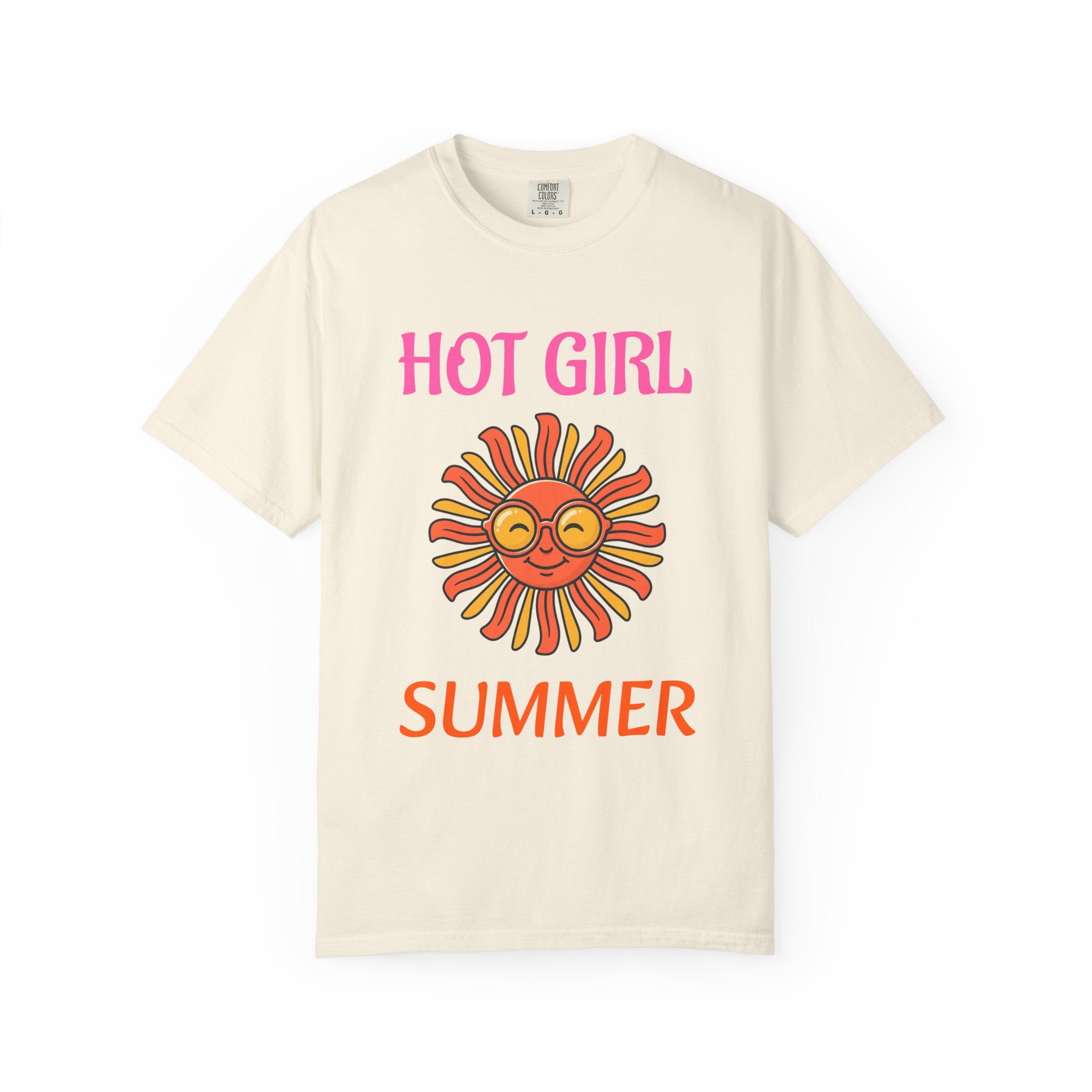 Hot Girl Summer T-Shirt — Retro Smiling Sun Graphic Tee