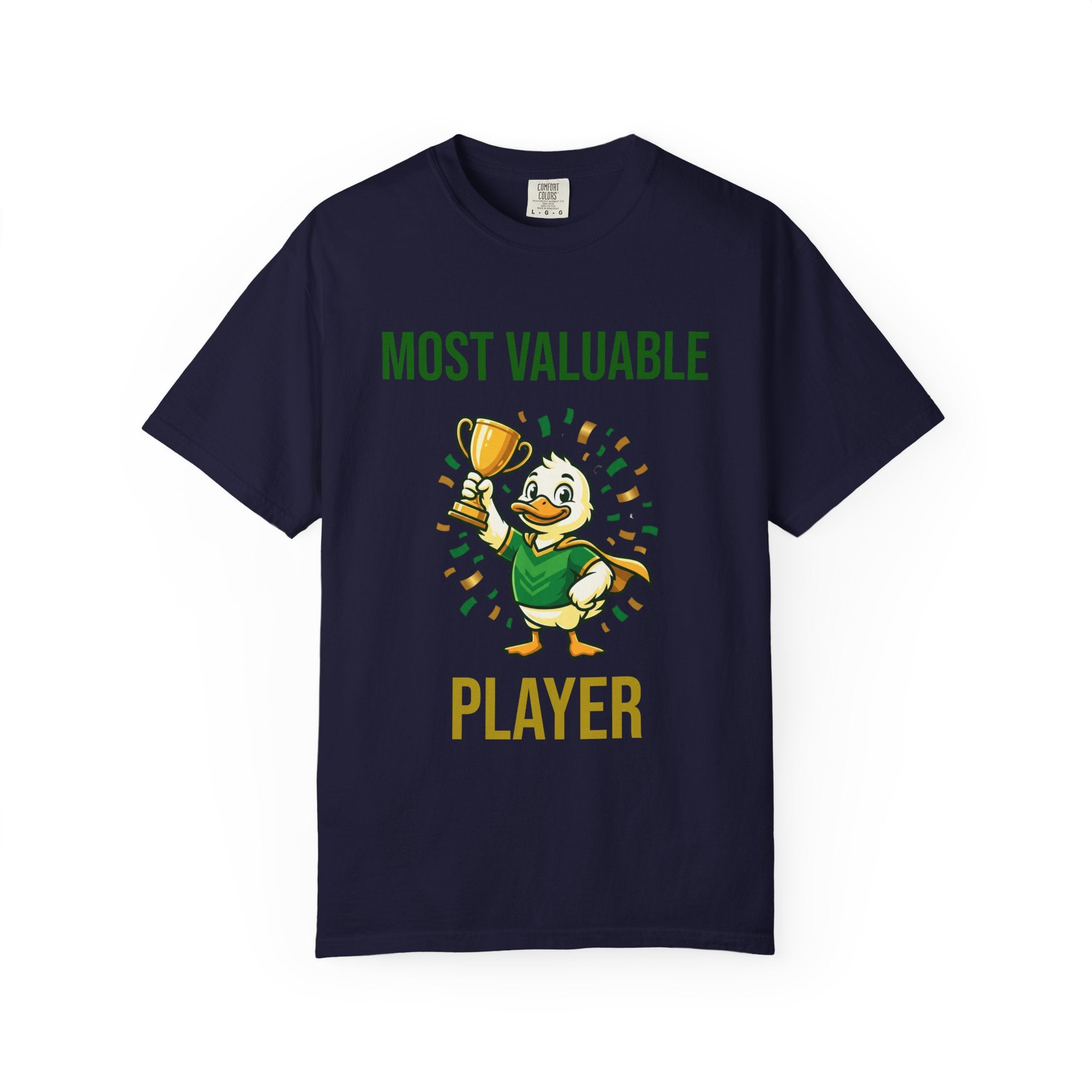 MVP Duck T‑Shirt — "Most Valuable Player" Cute Trophy Cartoon Tee