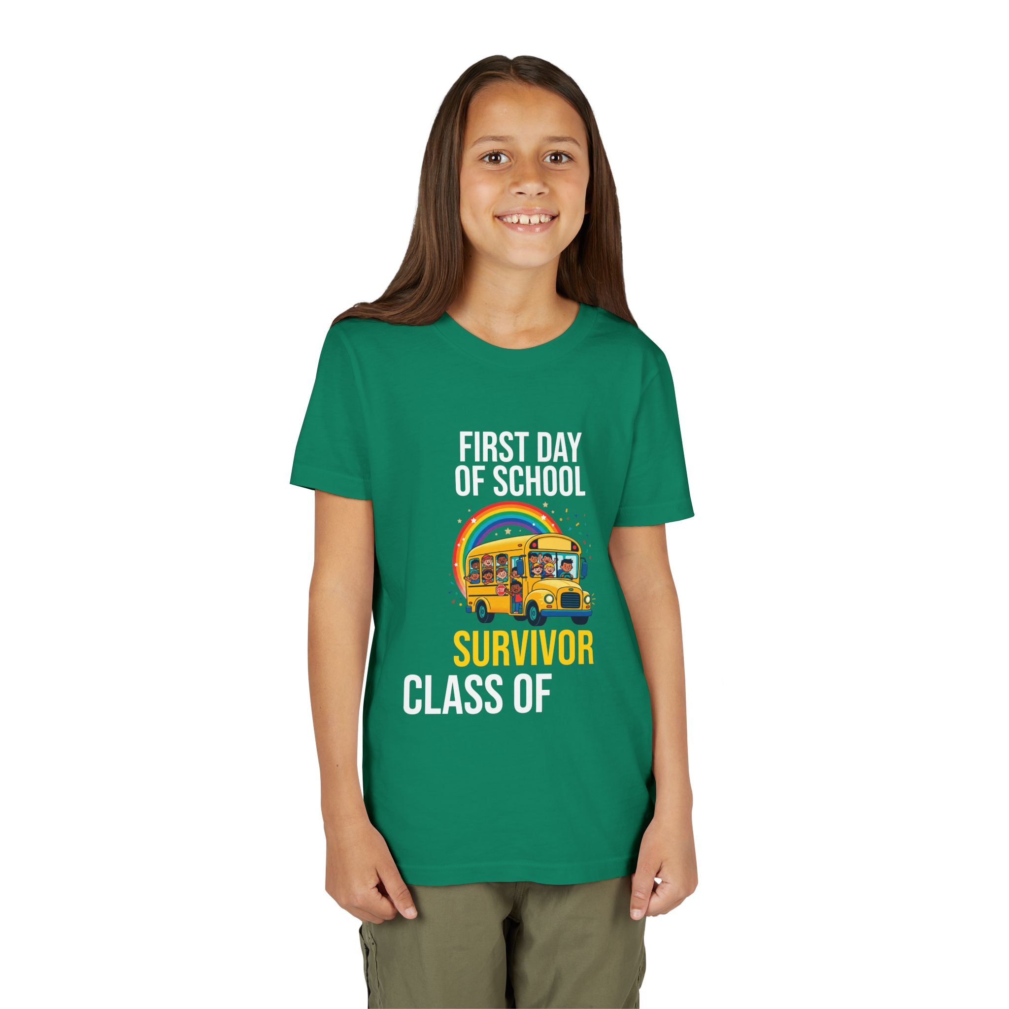 First Day Of School Survivor T-Shirt — Funny Back To School Kids Gift Tee